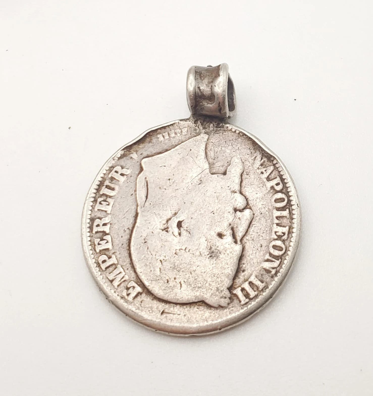 Antique Ethiopian Silver Coin Pendant: Rare 1869s Jewelry - image 4