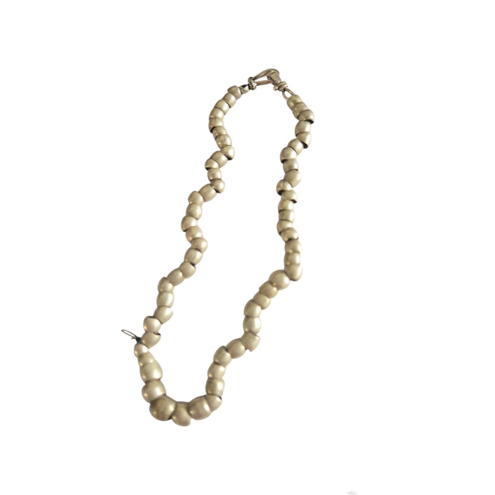 Antique Ethiopian Silver Heishi Bead Strand: Collectible Jewelry Supply - image 5