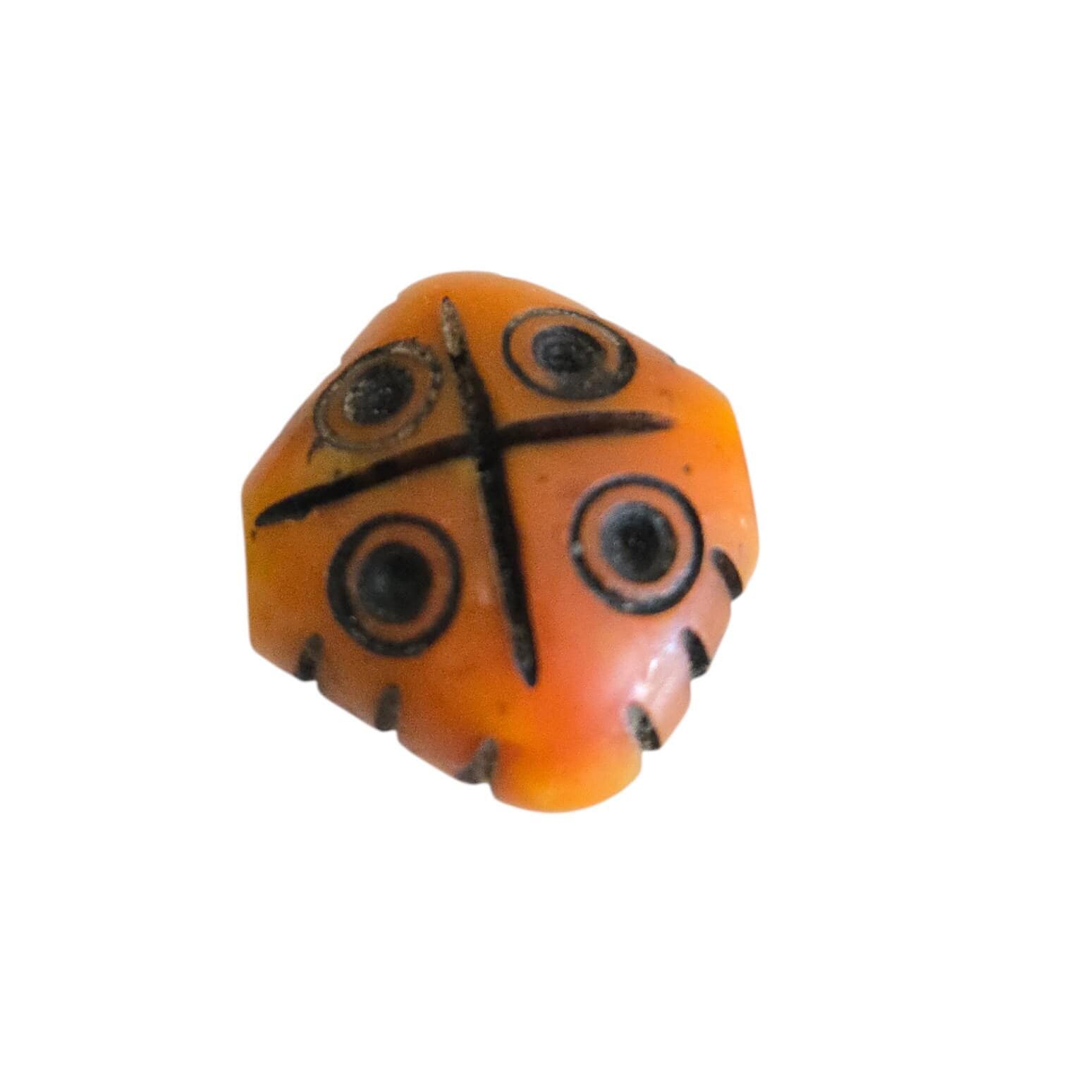 Antique Moroccan Simulated Amber Bead: Ethnic Tribal Jewelry