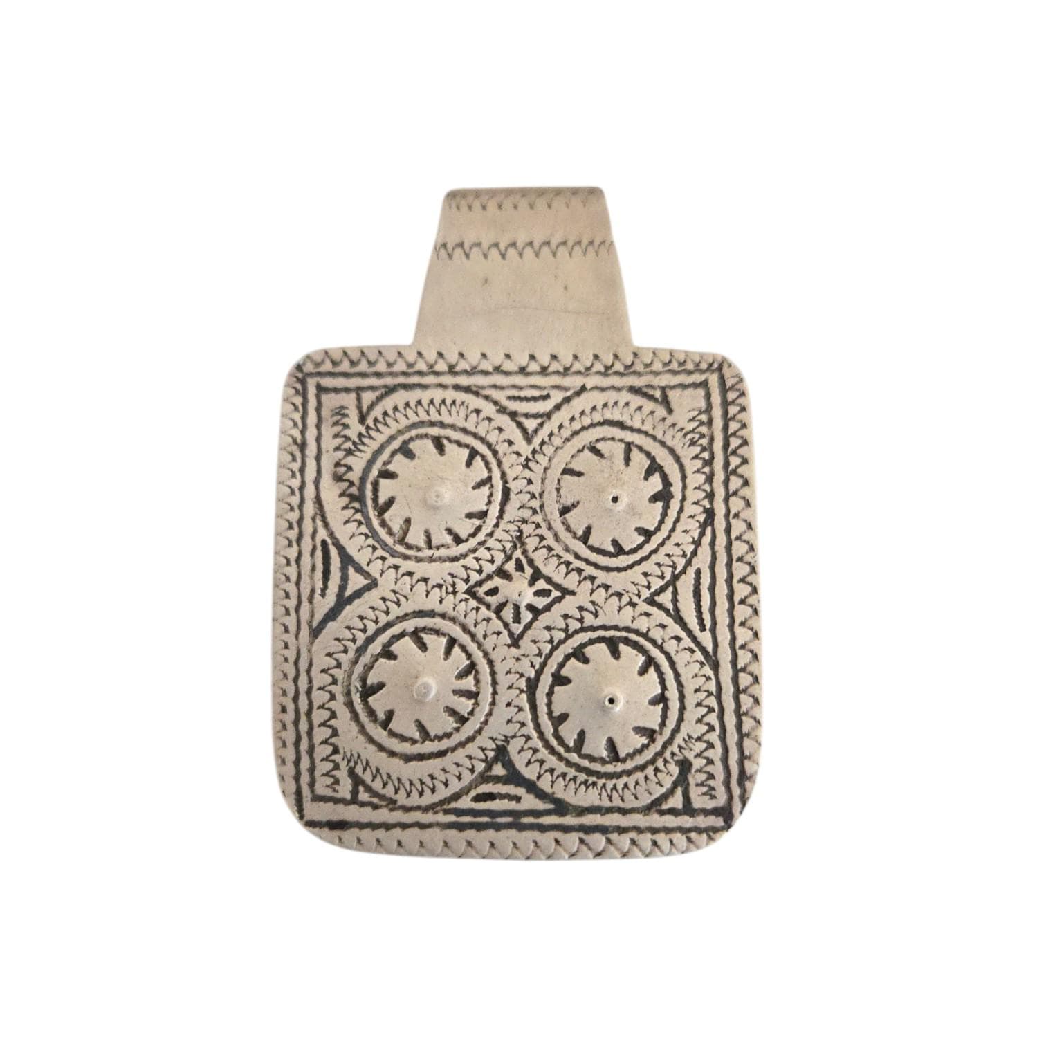 Antique Berber Pendant: Moroccan Silver Enamel Amulet, Tribal Jewelry - image 3