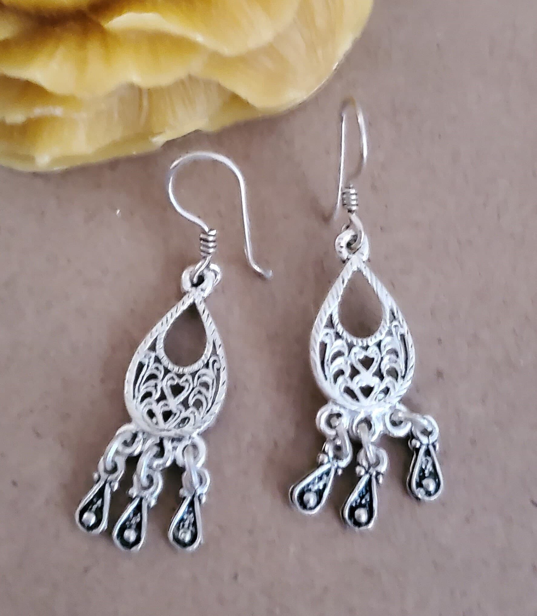 Vintage Silver Tuareg Dangle Earrings: Moroccan Tribal Jewelry - image 3