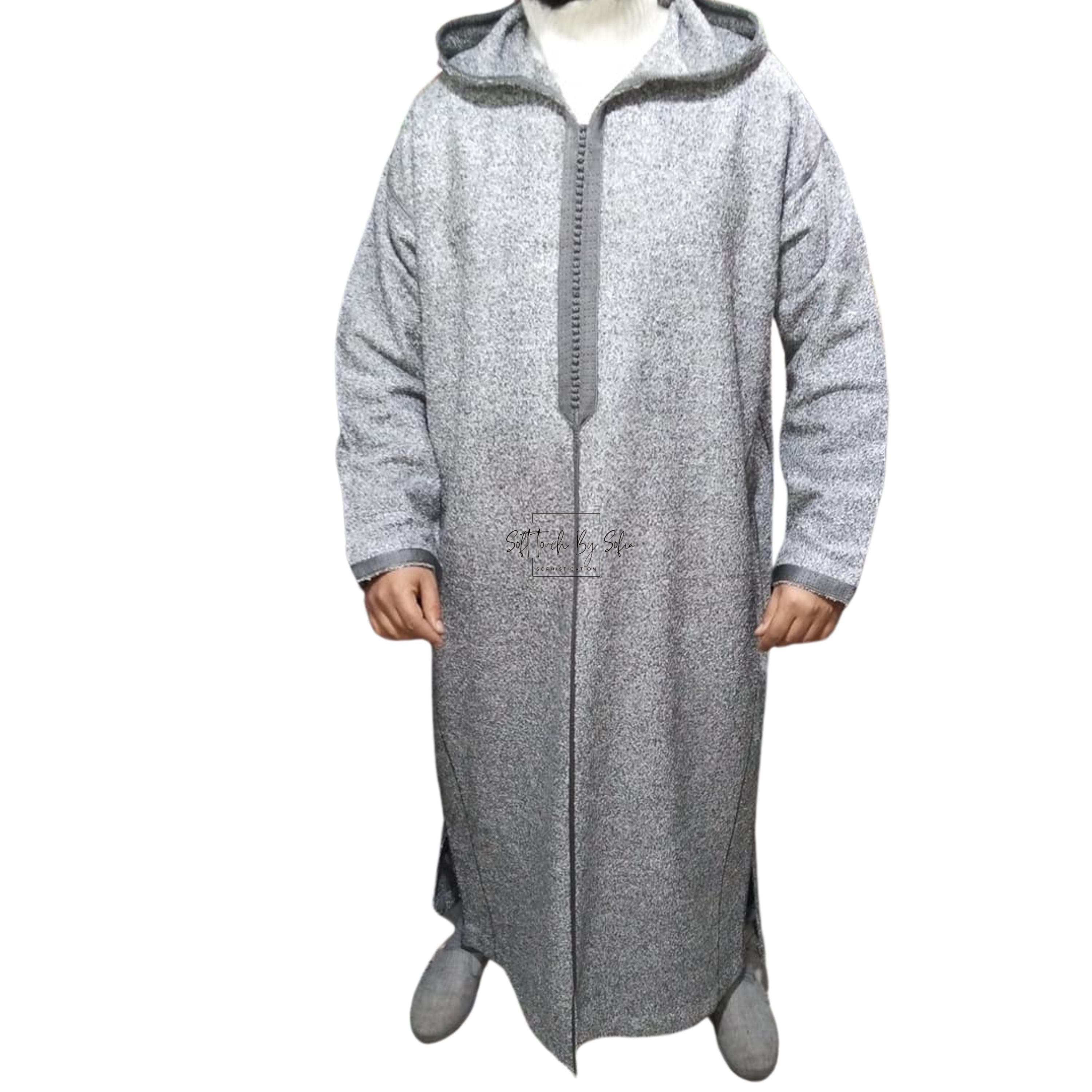winter hooded thobe,Moroccan wool djellaba,wool coat men