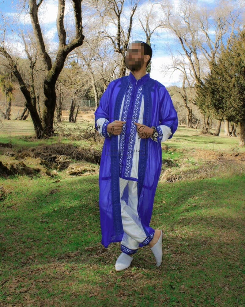 Moroccan Jabador ,3-Piece Kaftan Outfit for Men's Wedding - image 4