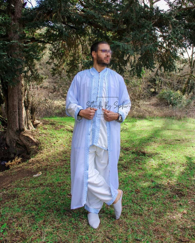 Moroccan Jabador Men: 3-Piece Kaftan Wedding Outfit - image 4