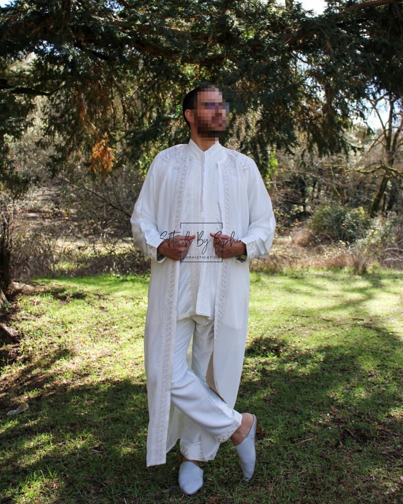 jabador ,Mens wedding kaftan ,nikkah thobe , groom outfit - image 3