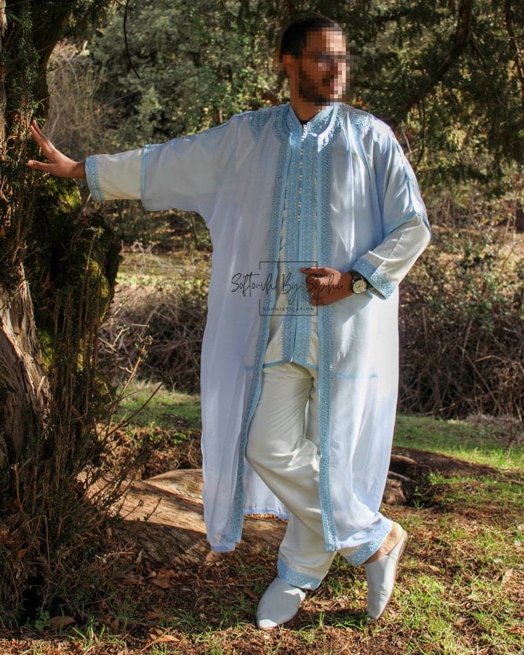 Moroccan Jabador Men: 3-Piece Kaftan Wedding Outfit - image 5