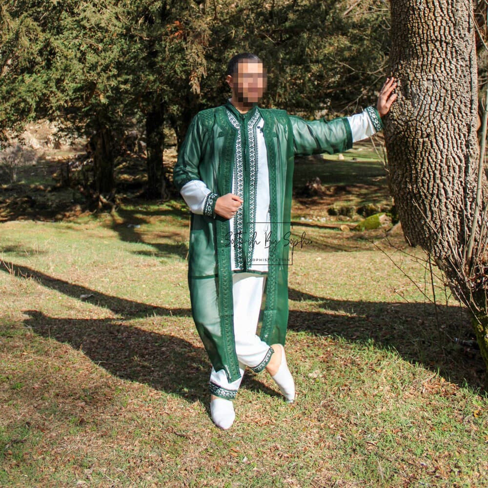 jabador men ,Moroccan kaftan for wedding,nikkah outfit - image 4