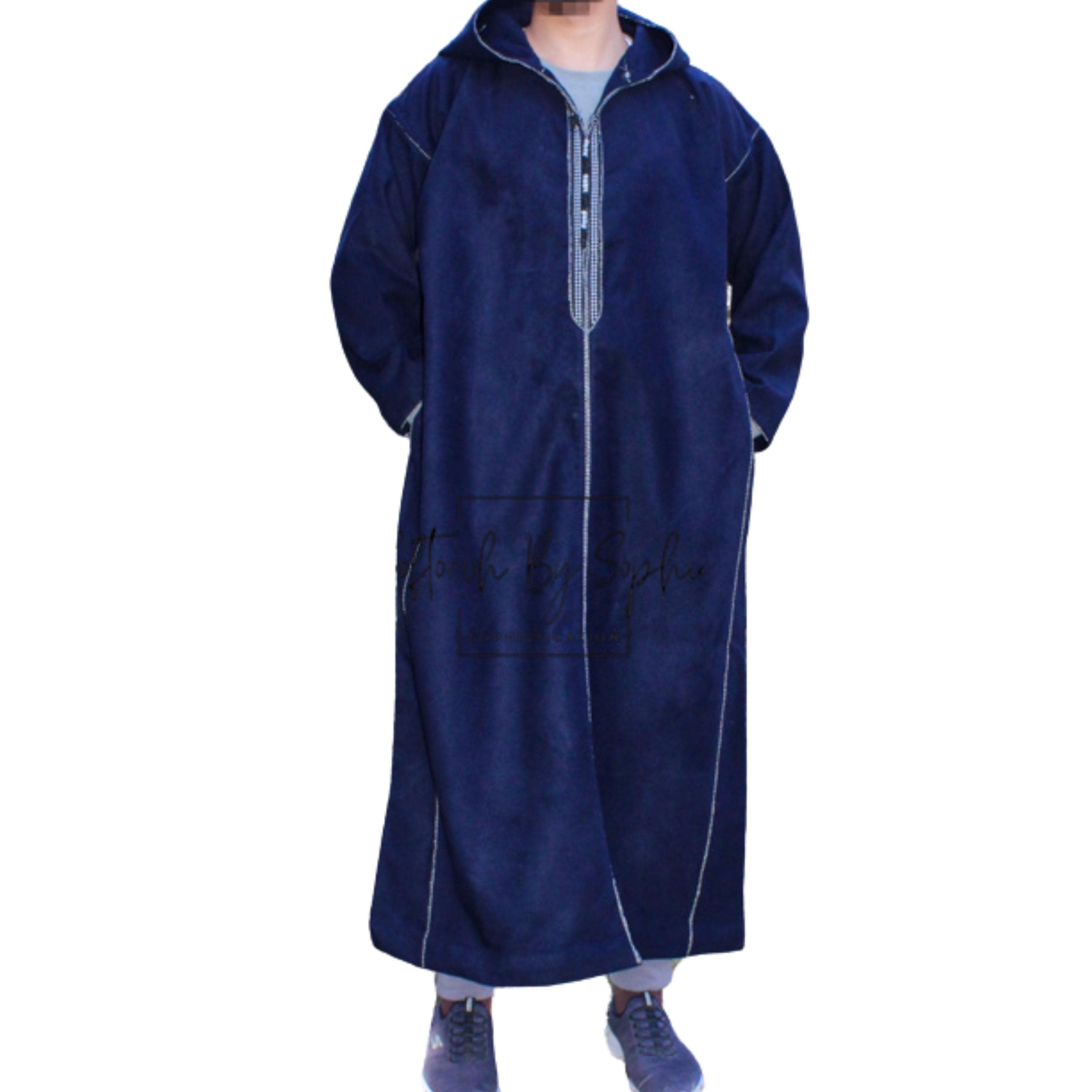 Wool Moroccan Djellaba: Winter Hooded Thobe Coat - image 5