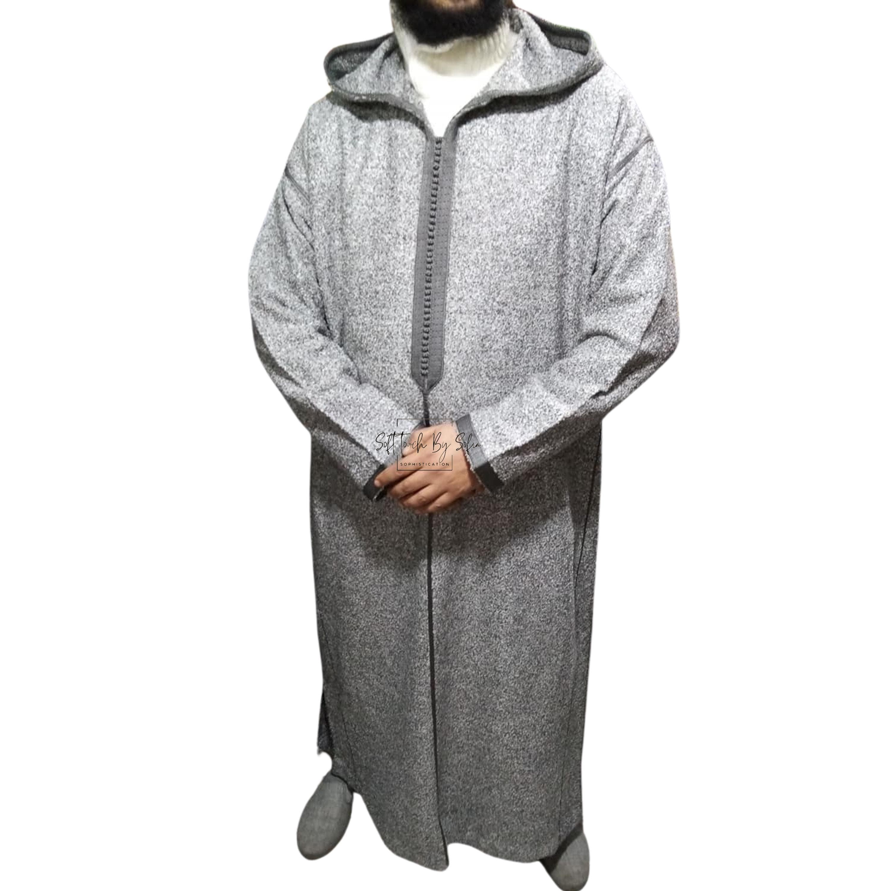 winter hooded thobe,Moroccan wool djellaba,wool coat men - image 3