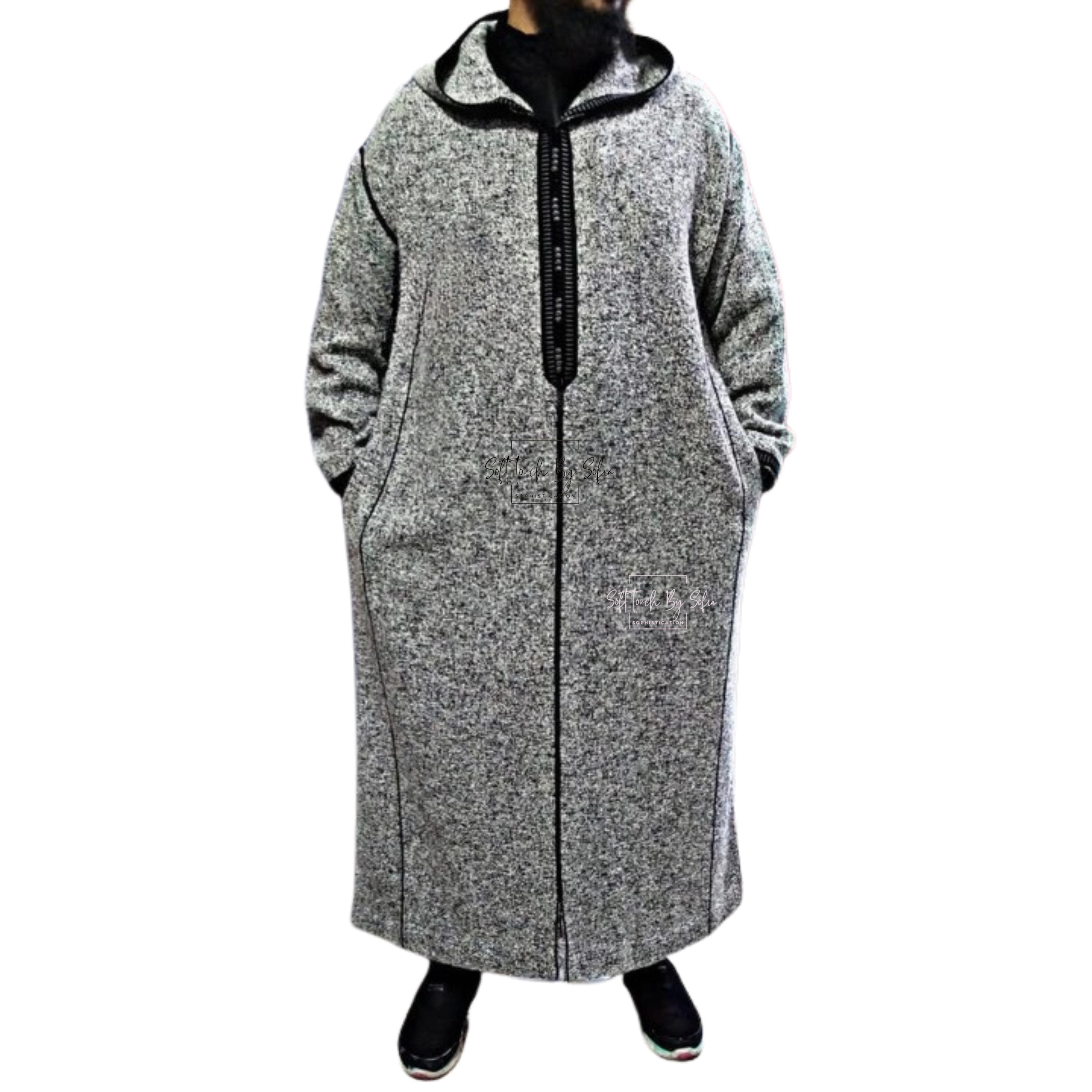 winter hooded thobe,Moroccan wool djellaba,wool coat men - image 5