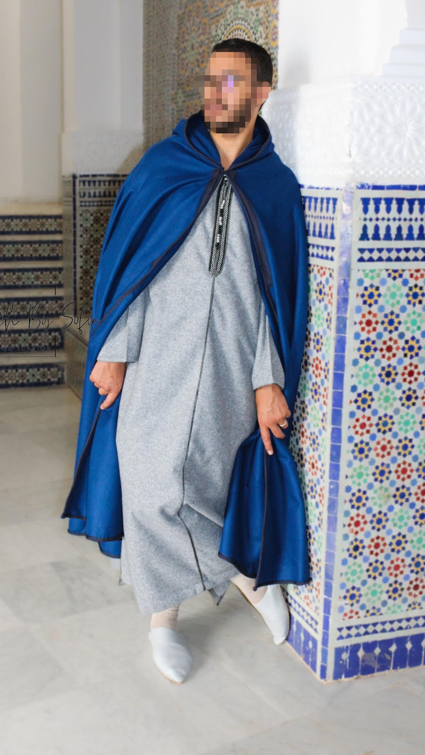 hooded winter cloak , selham, cloak with hood ,Moroccan burnous - image 3
