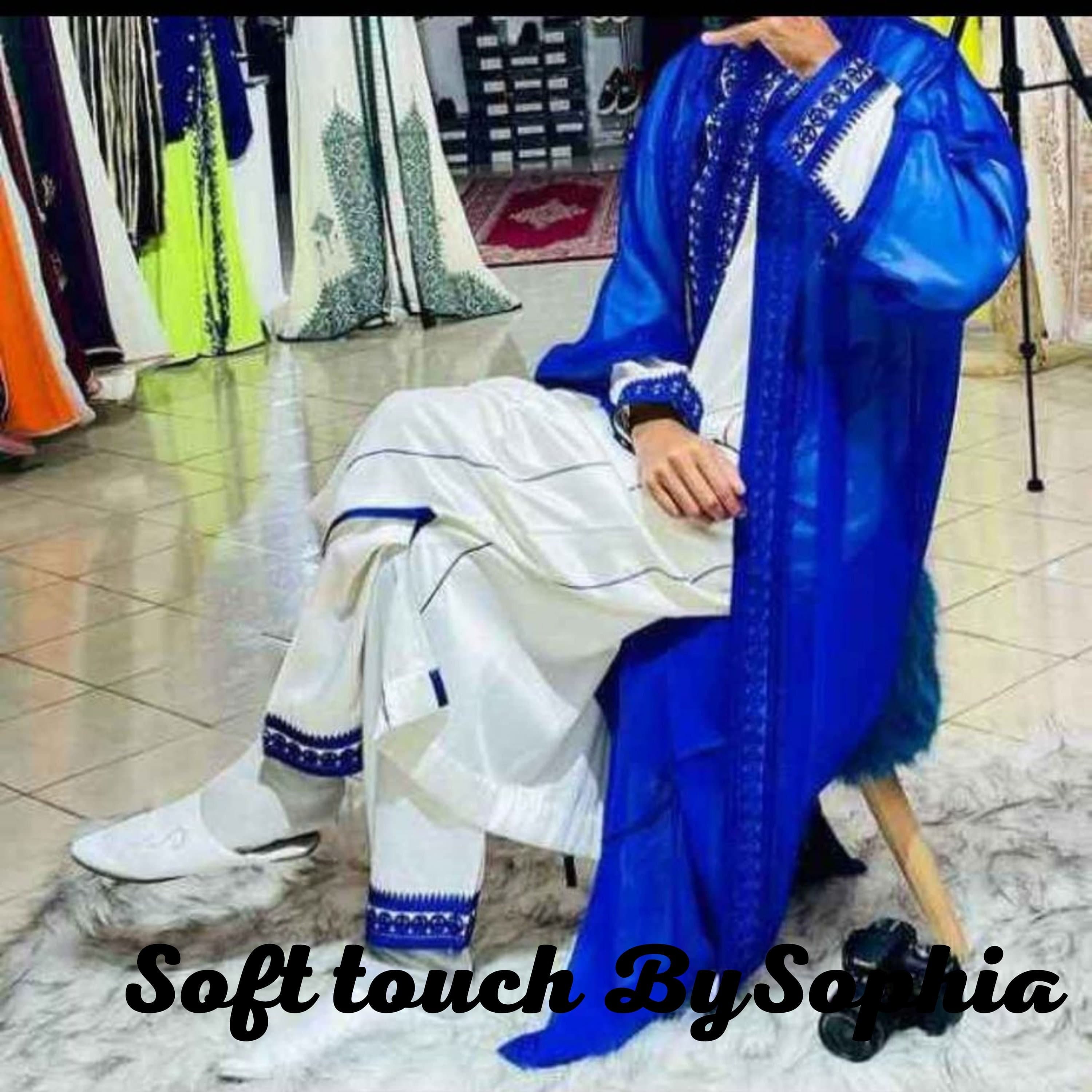 Moroccan Jabador Men's Kaftan , Long Wedding outfit , nikkah garment