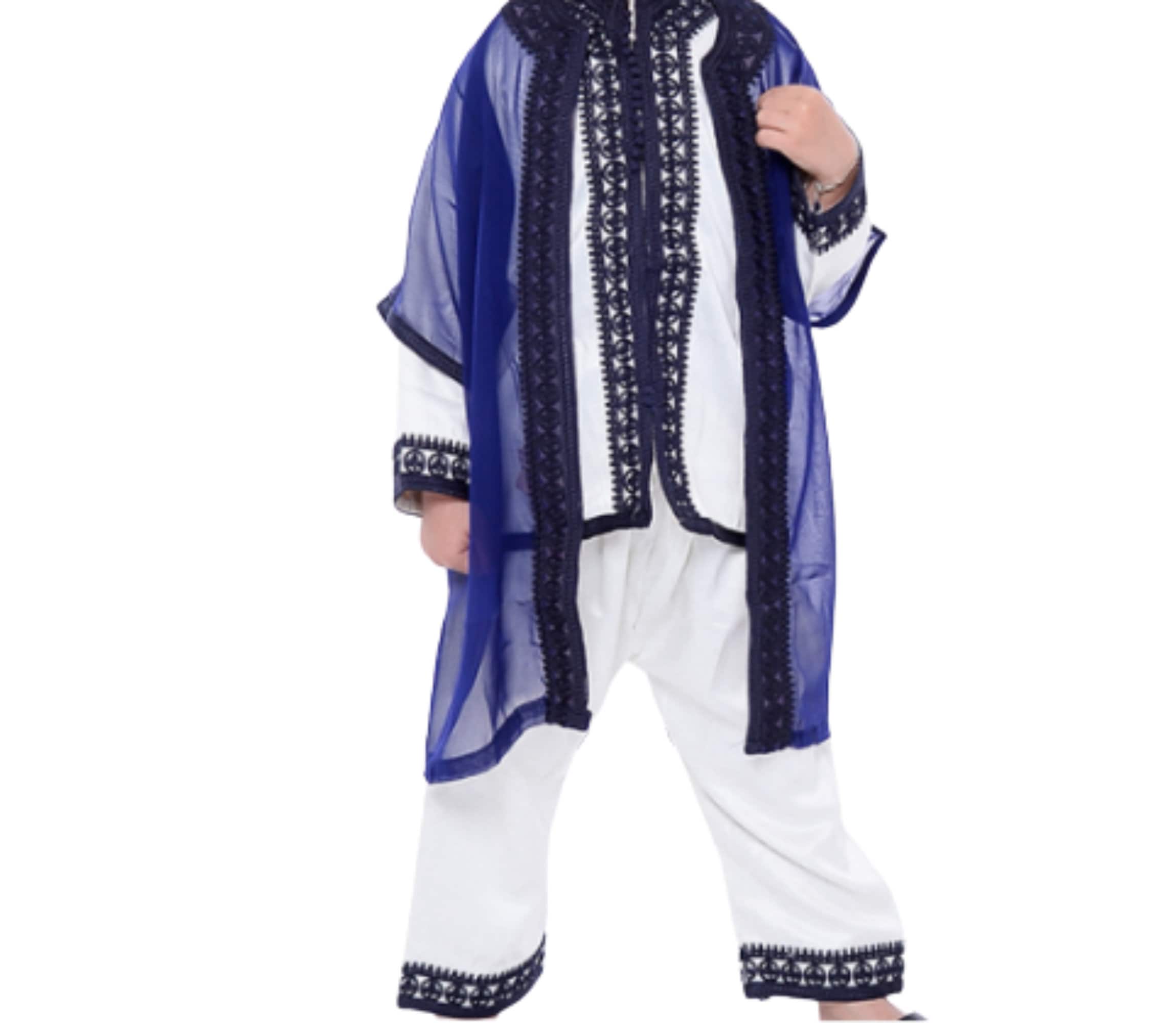 Moroccan jabador for kids,3 pieces kaftan children - image 5