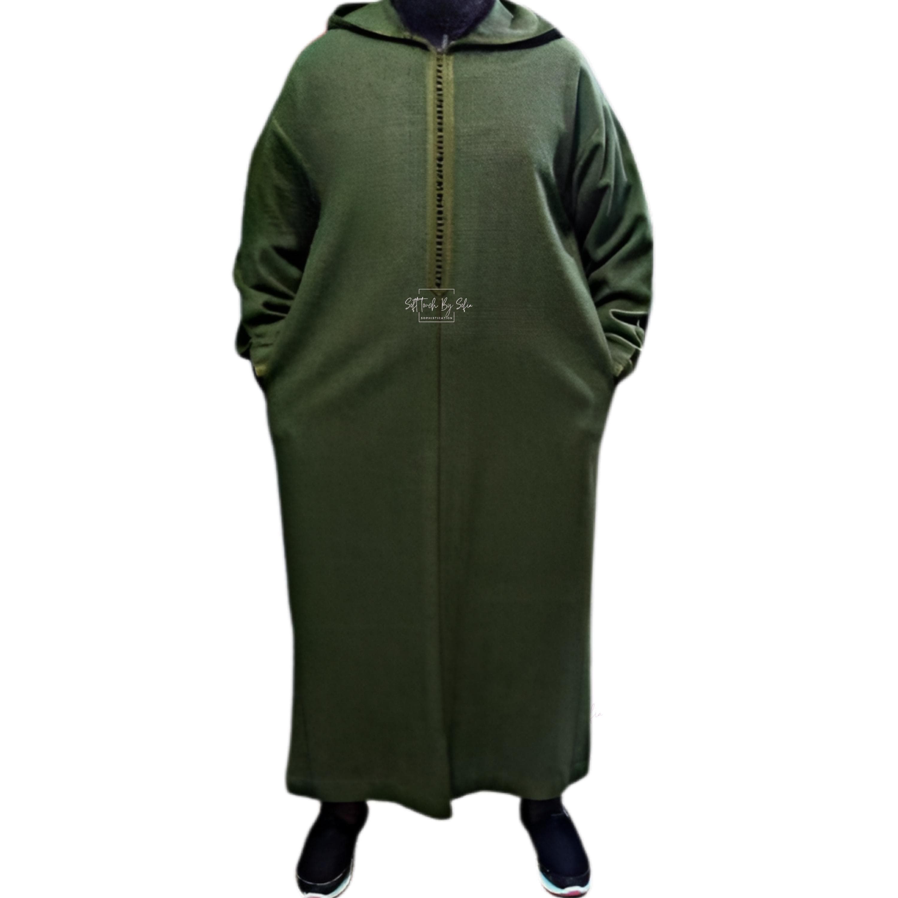 Moroccan Wool Djellaba ,Winter Hooded Thobe Coat - image 5