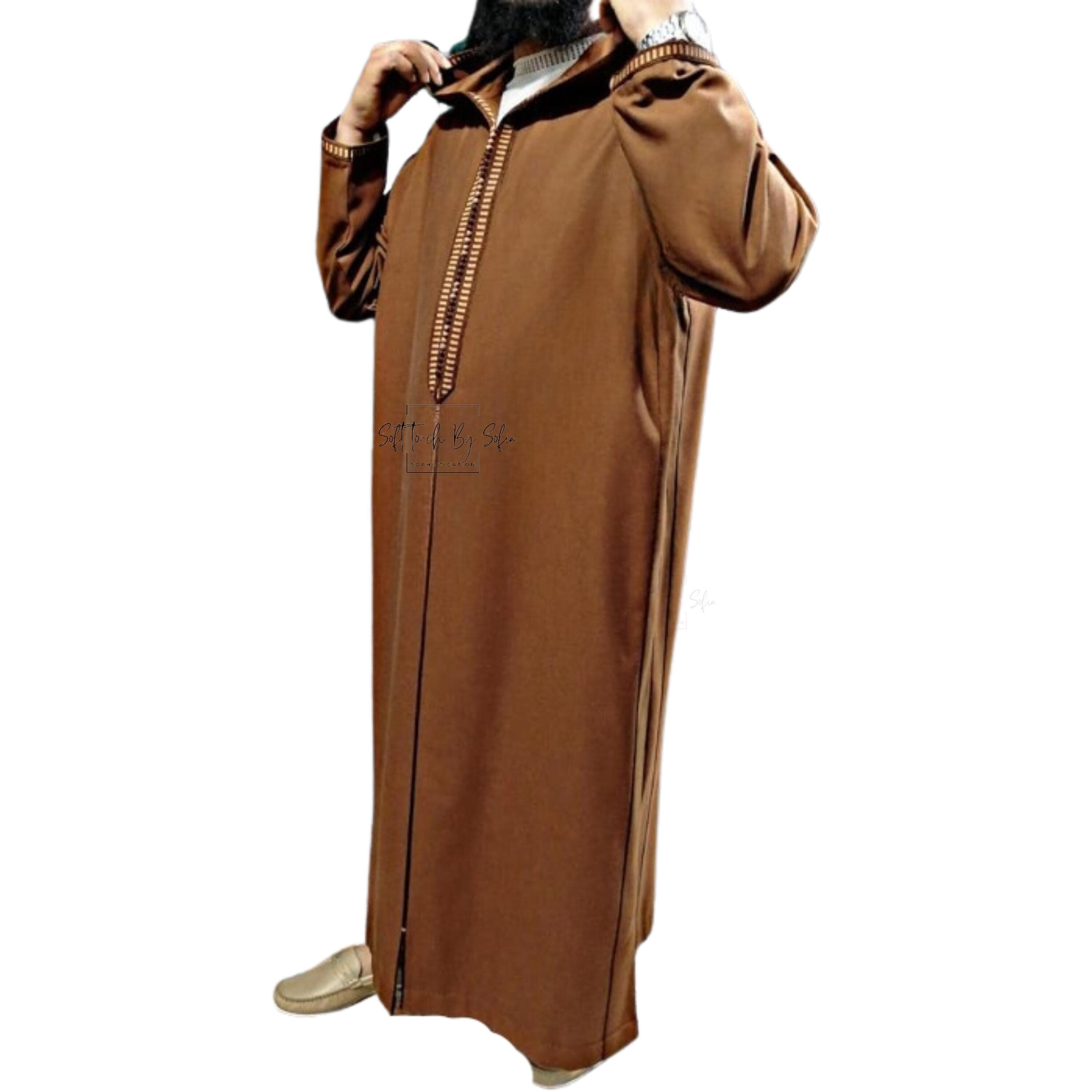 Wool Moroccan Djellaba: Winter Hooded Thobe Coat - image 3