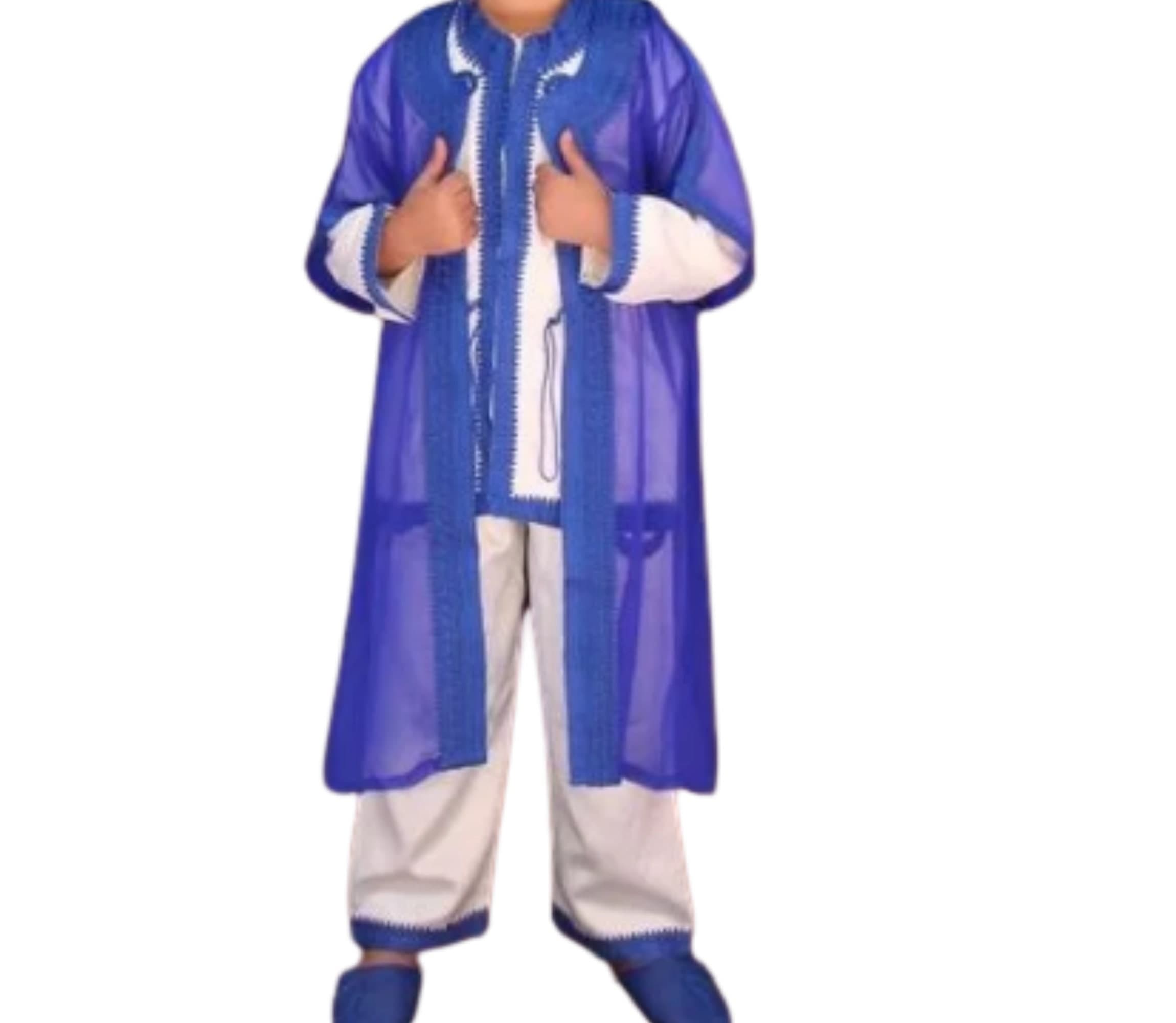 Moroccan jabador for kids,3 pieces kaftan children - image 3