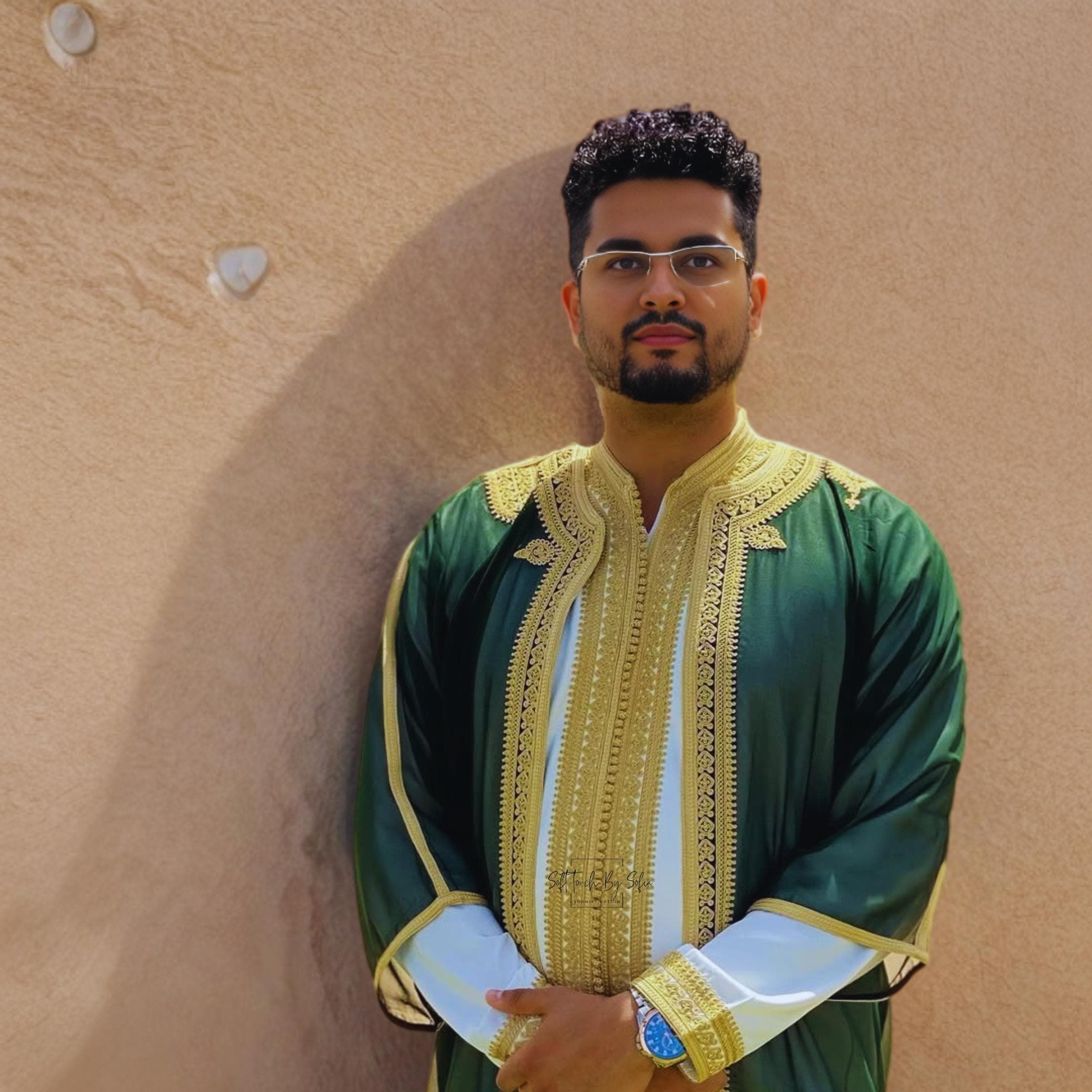 Men's Moroccan Kaftan Jabador Set – Groom Wedding Kaftan Islamic Attire - image 4
