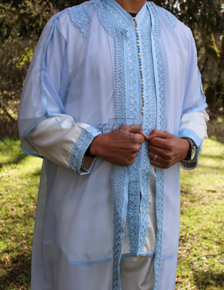 Moroccan Jabador Men: 3-Piece Kaftan Wedding Outfit - image 3