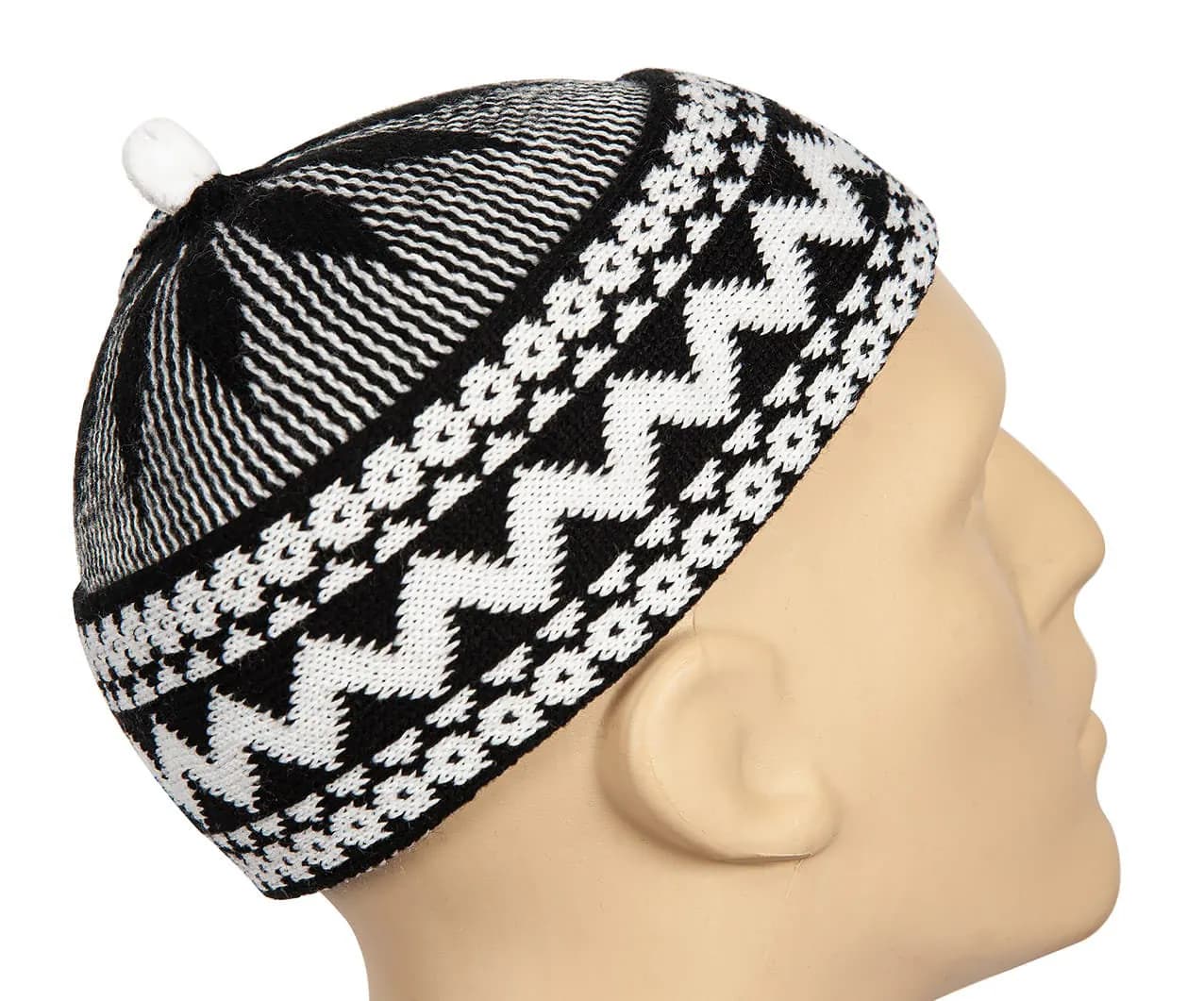 Black Kufi Hat Haji Cap Muslim Zigzag Beanie Skull Cap Senegalese Lafa Turkish Hat Islamic hats - image 4