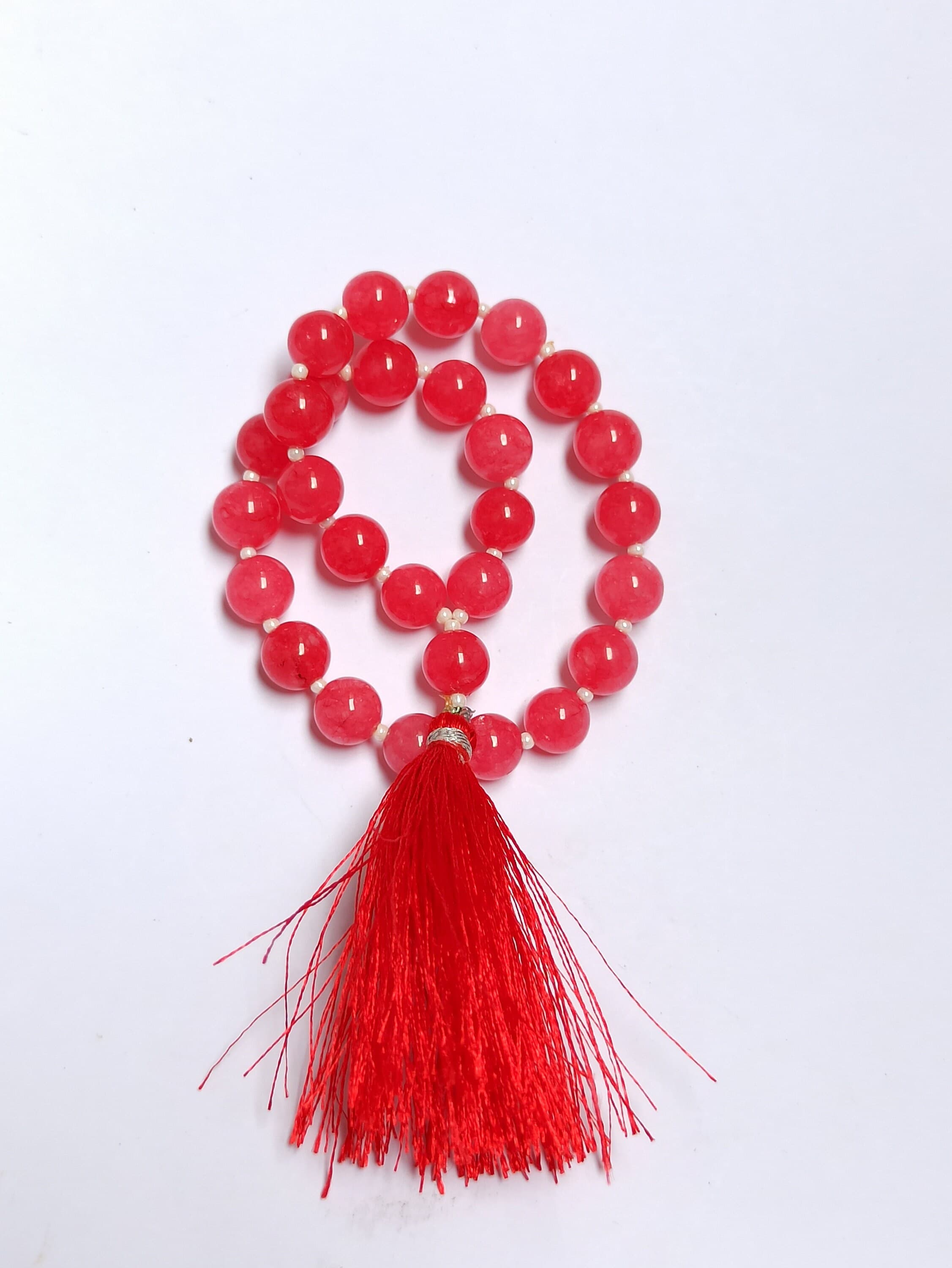 Blue Sapphire Multi-Stone Hand Japa Mala 27 Beads Meditation & Prayer Tasbih - image 4