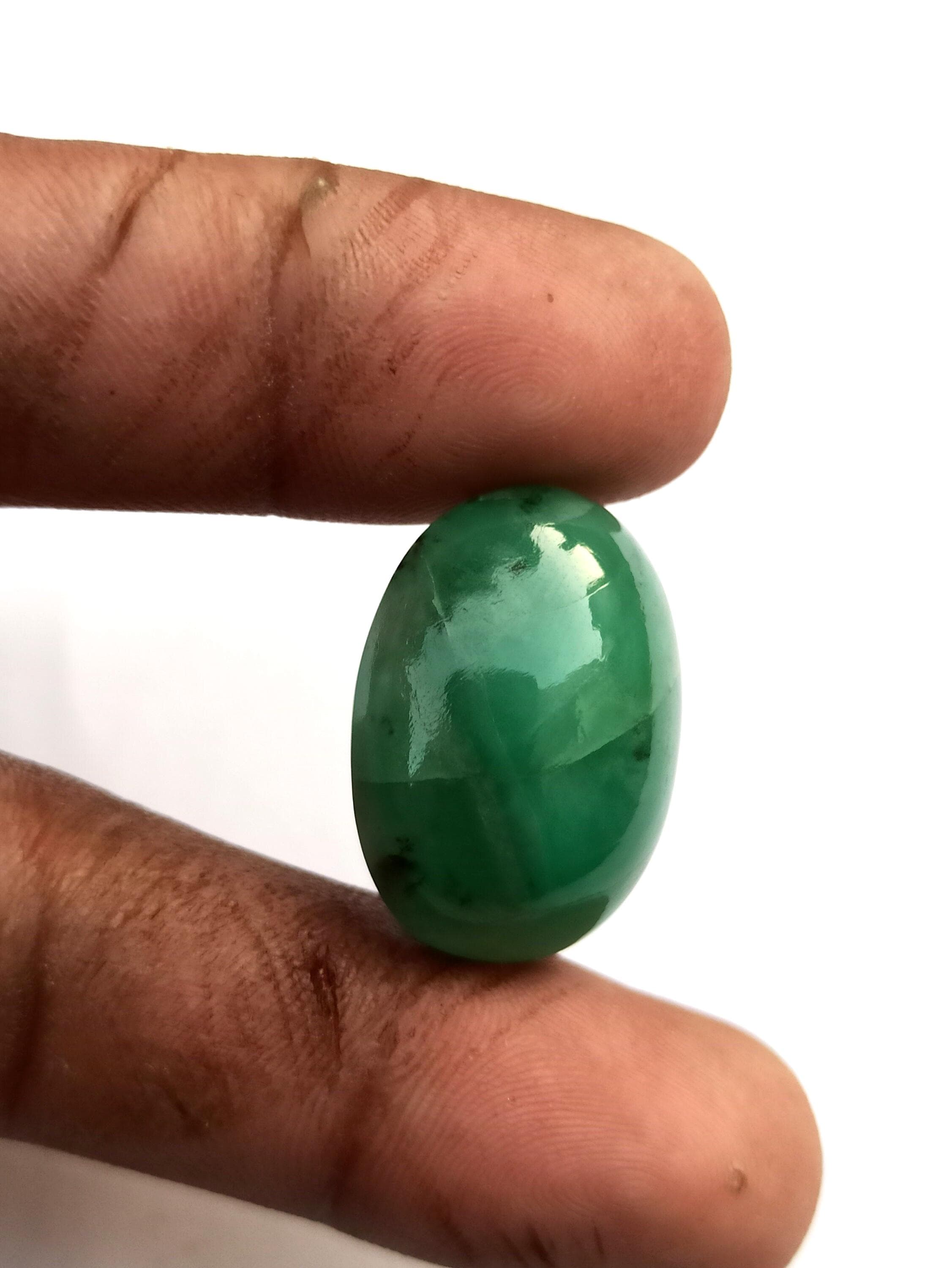 Zambia Emerald Cabochon: 36.40 Carat AAA Oval Gemstone - image 4