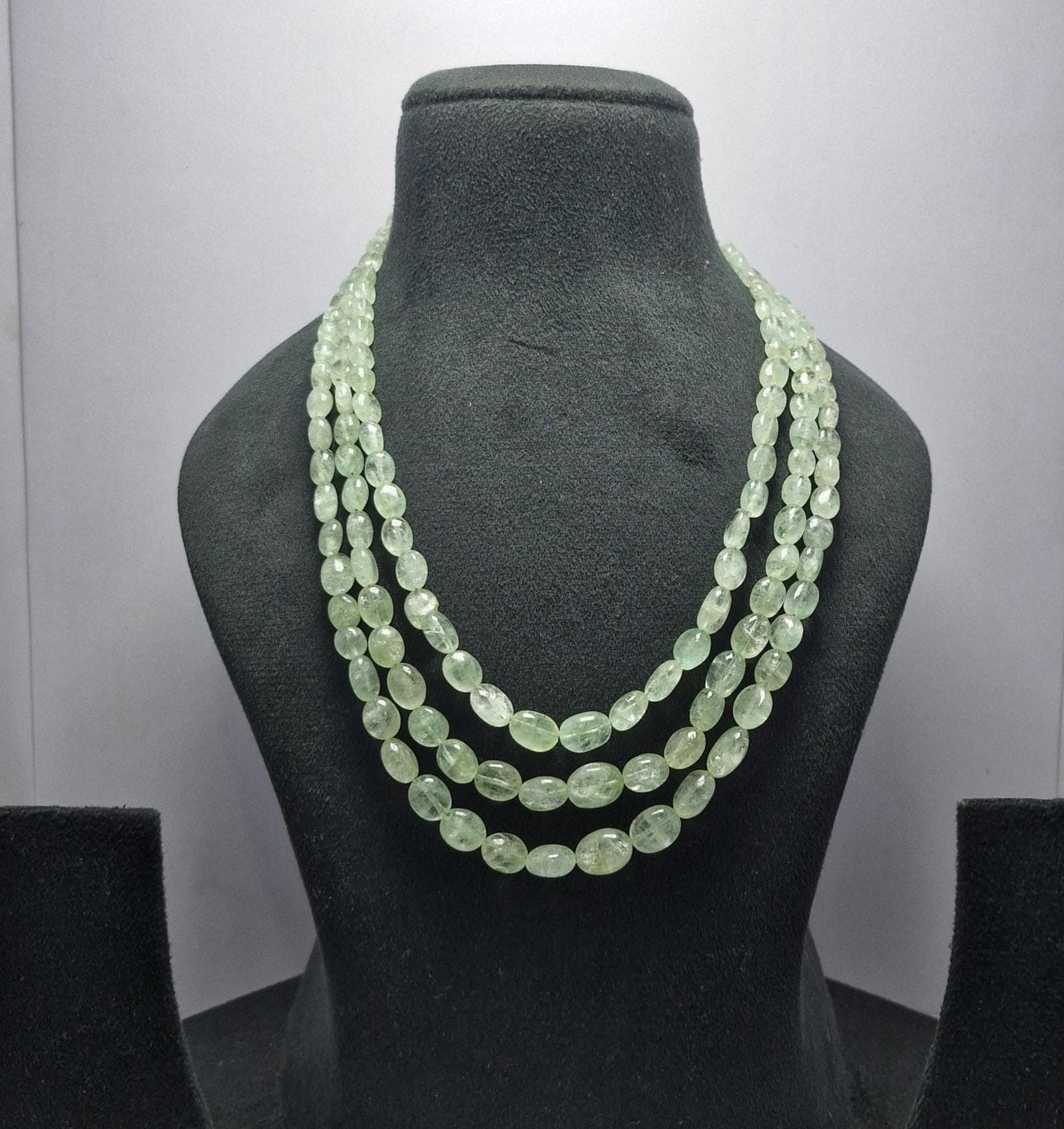 Natural Russian Emerald Beads Necklace Fine Quality Gemstone With Adjustable Cord Necklace - image 5