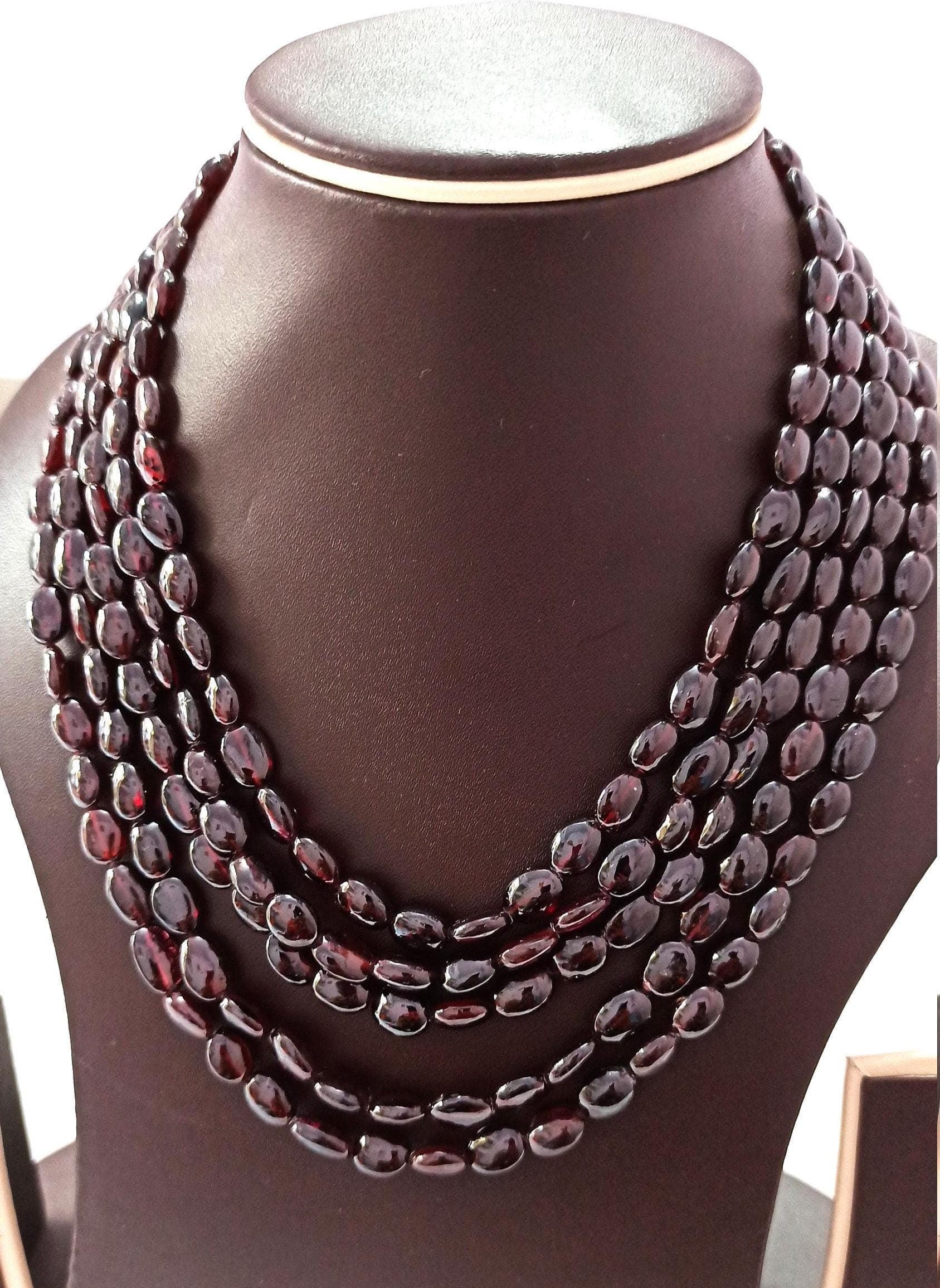 Red Garnet Oval Necklace 696 Carat Natural Healing Gemstone Adjustable Cord Chakra Crystal Jewelry - image 4