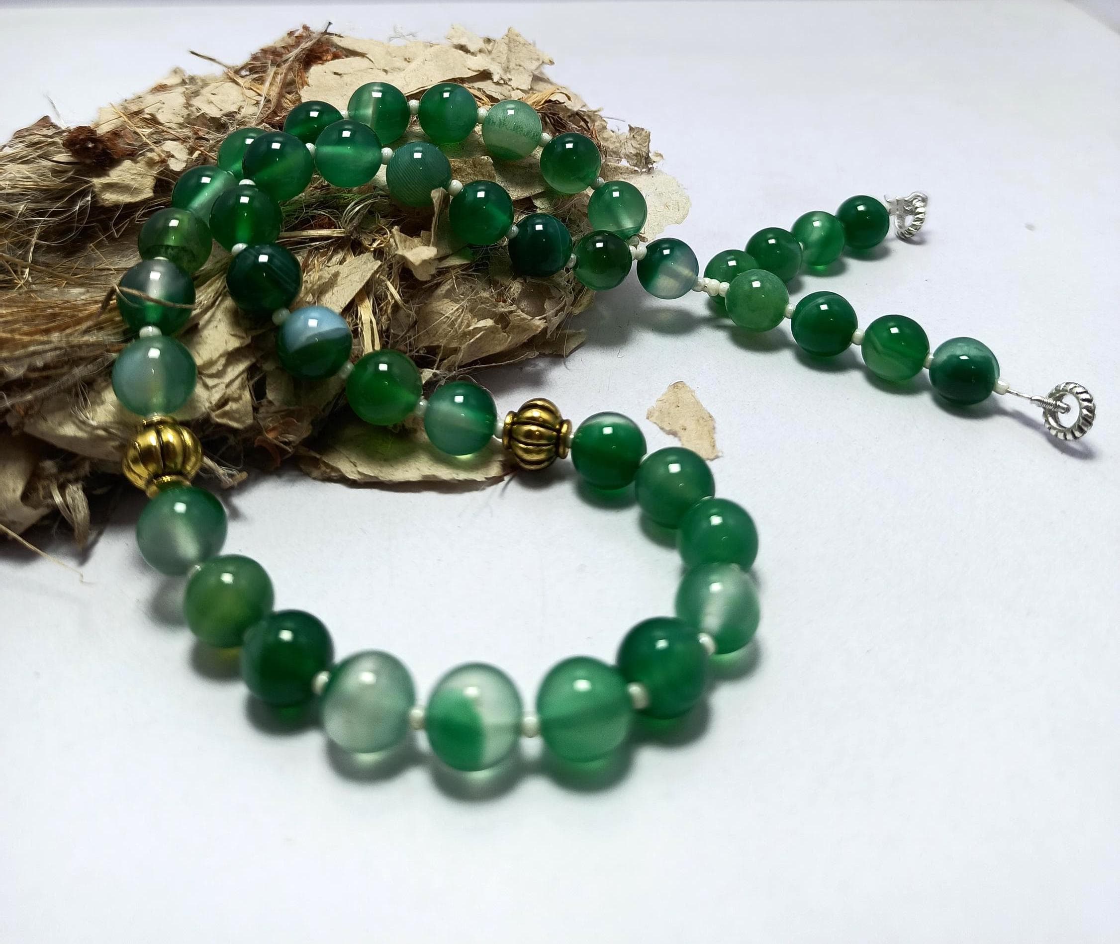 Prayer Japa Mala Smooth Gemstone Beads Islamic Tasbih Misbaha Meditation & Spiritual Rosary - image 3