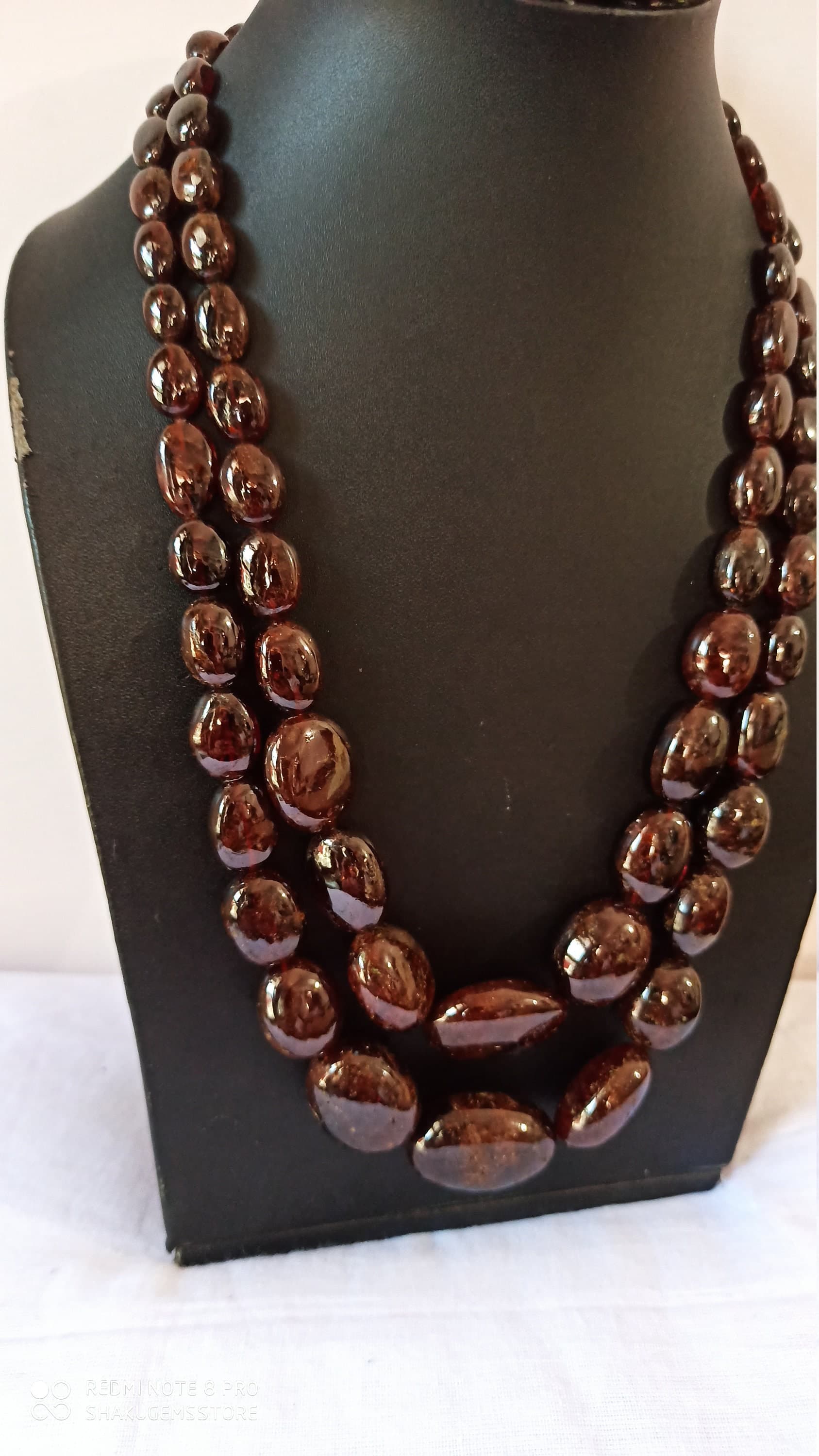 Natural Axinite Garnet Necklace 1104 Carat Saloni Axinite Oval Beads, 24'' Statement Gemstone Jewelry - image 3