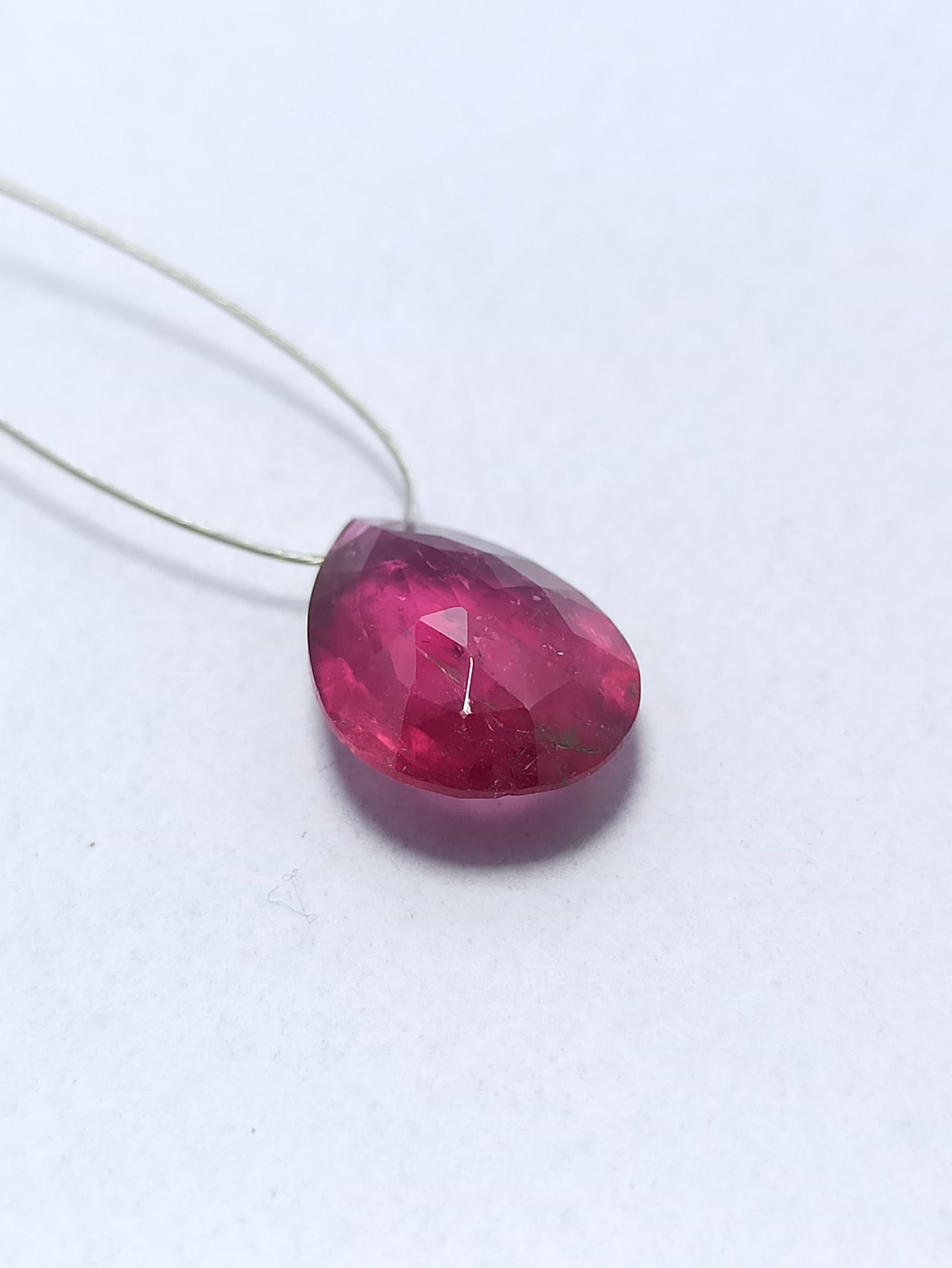 Natural Pear Cut Tourmaline Gemstone, Ruby Lite Color, 3.10 Ct Faceted Stone - image 5