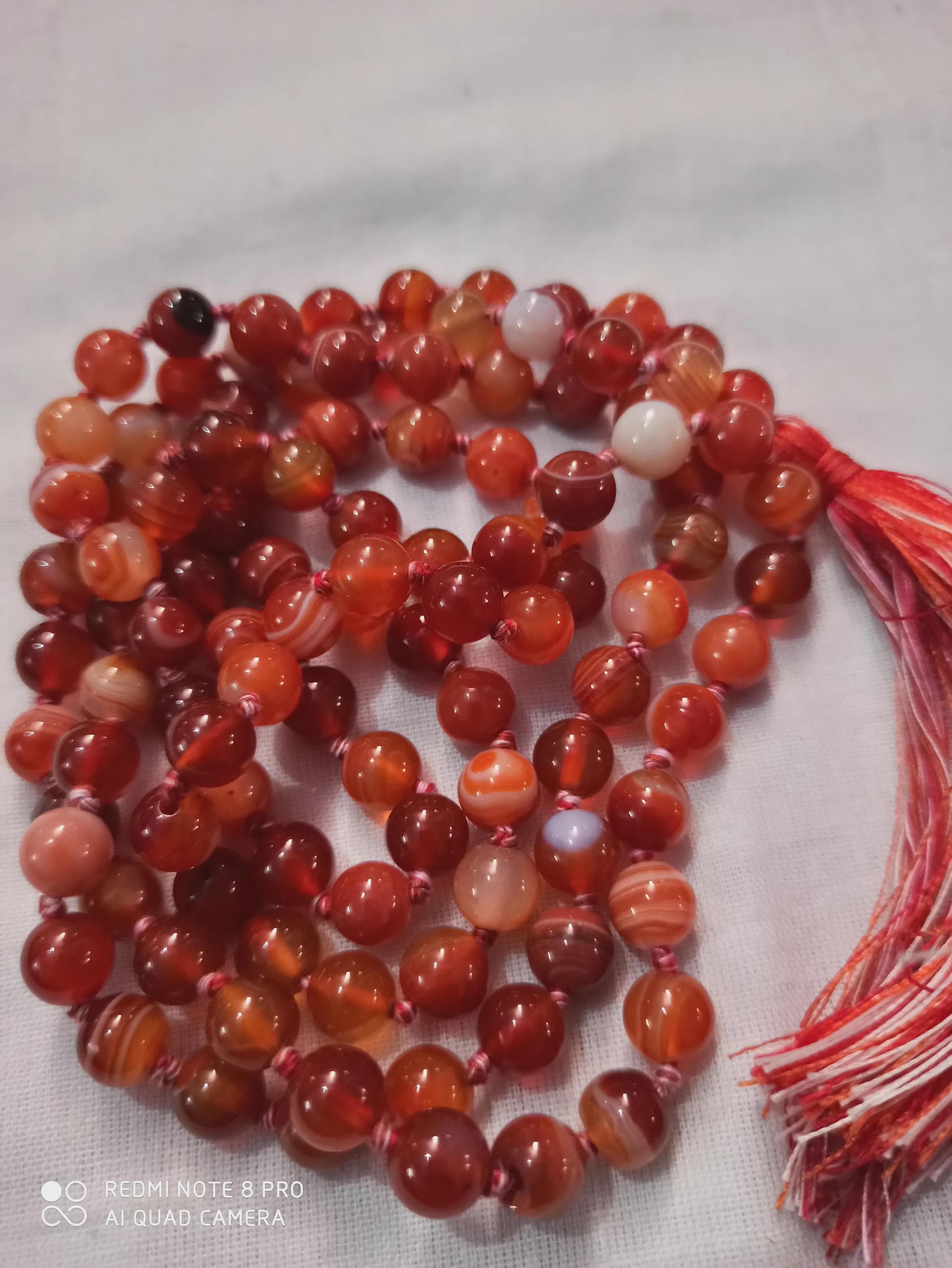 Natural Gemstone Japa Mala Tasbih 108 Beads Meditation Prayer Mala - image 4
