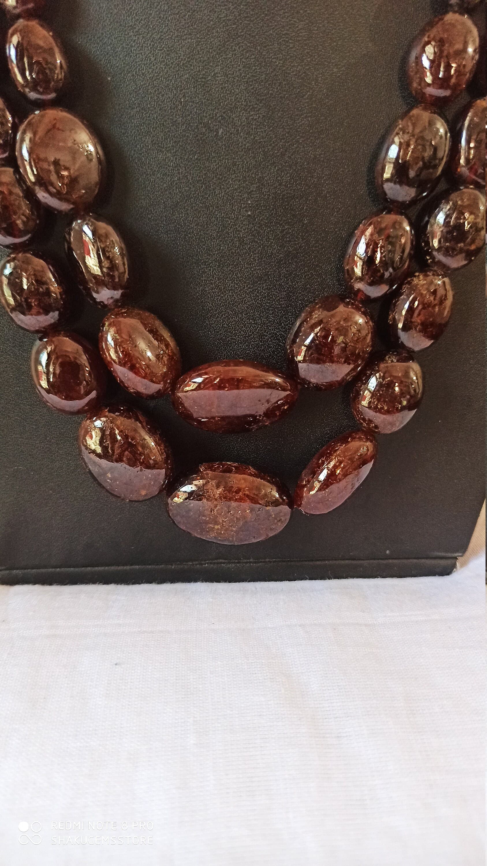 Natural Axinite Garnet Necklace 1104 Carat Saloni Axinite Oval Beads, 24'' Statement Gemstone Jewelry - image 4