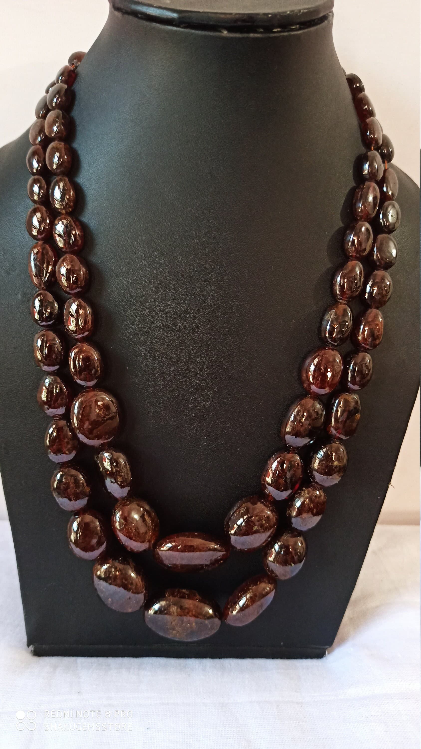 Natural Axinite Garnet Necklace 1104 Carat Saloni Axinite Oval Beads, 24'' Statement Gemstone Jewelry