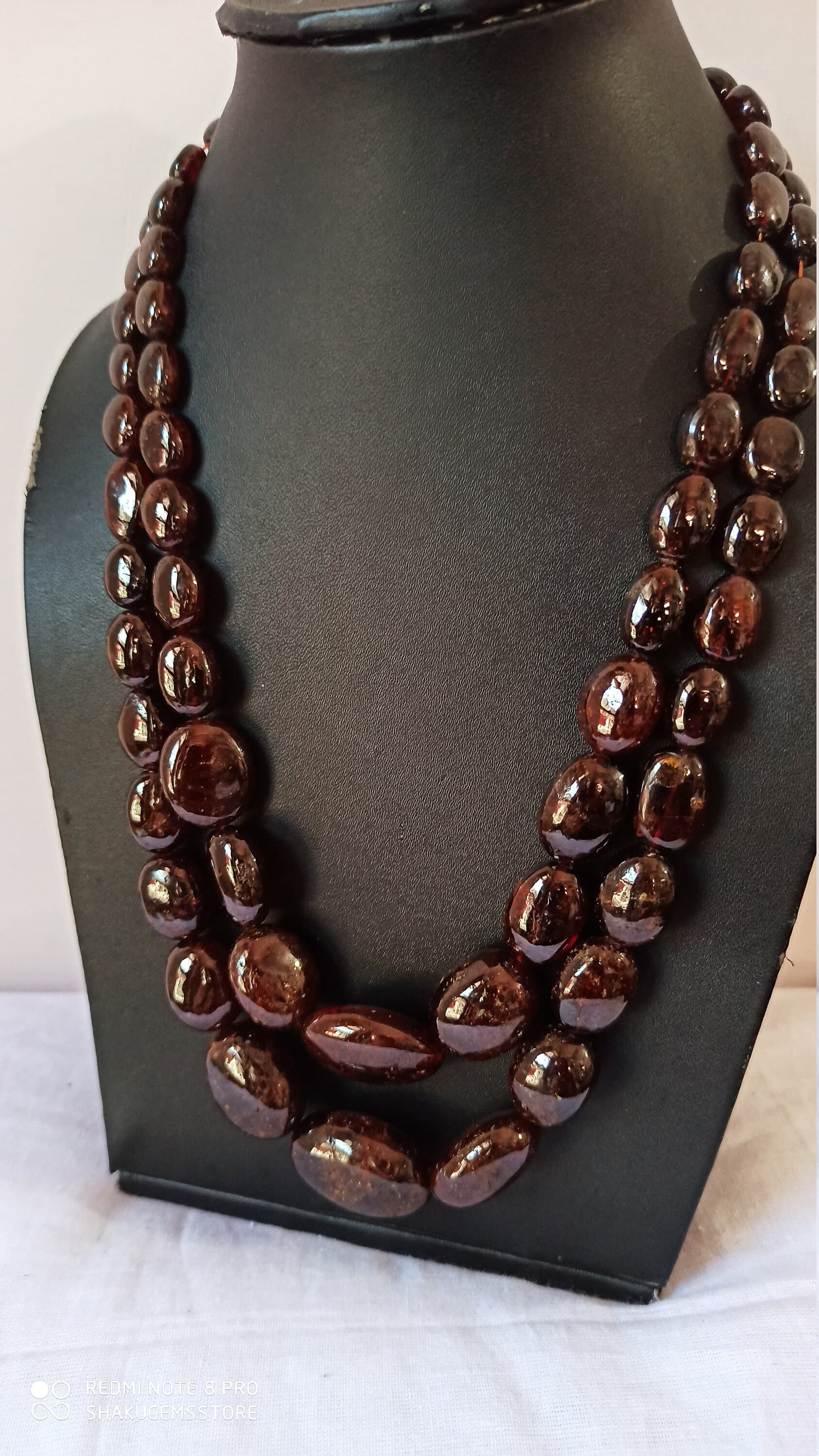 Natural Axinite Garnet Necklace 1104 Carat Saloni Axinite Oval Beads, 24'' Statement Gemstone Jewelry - image 5