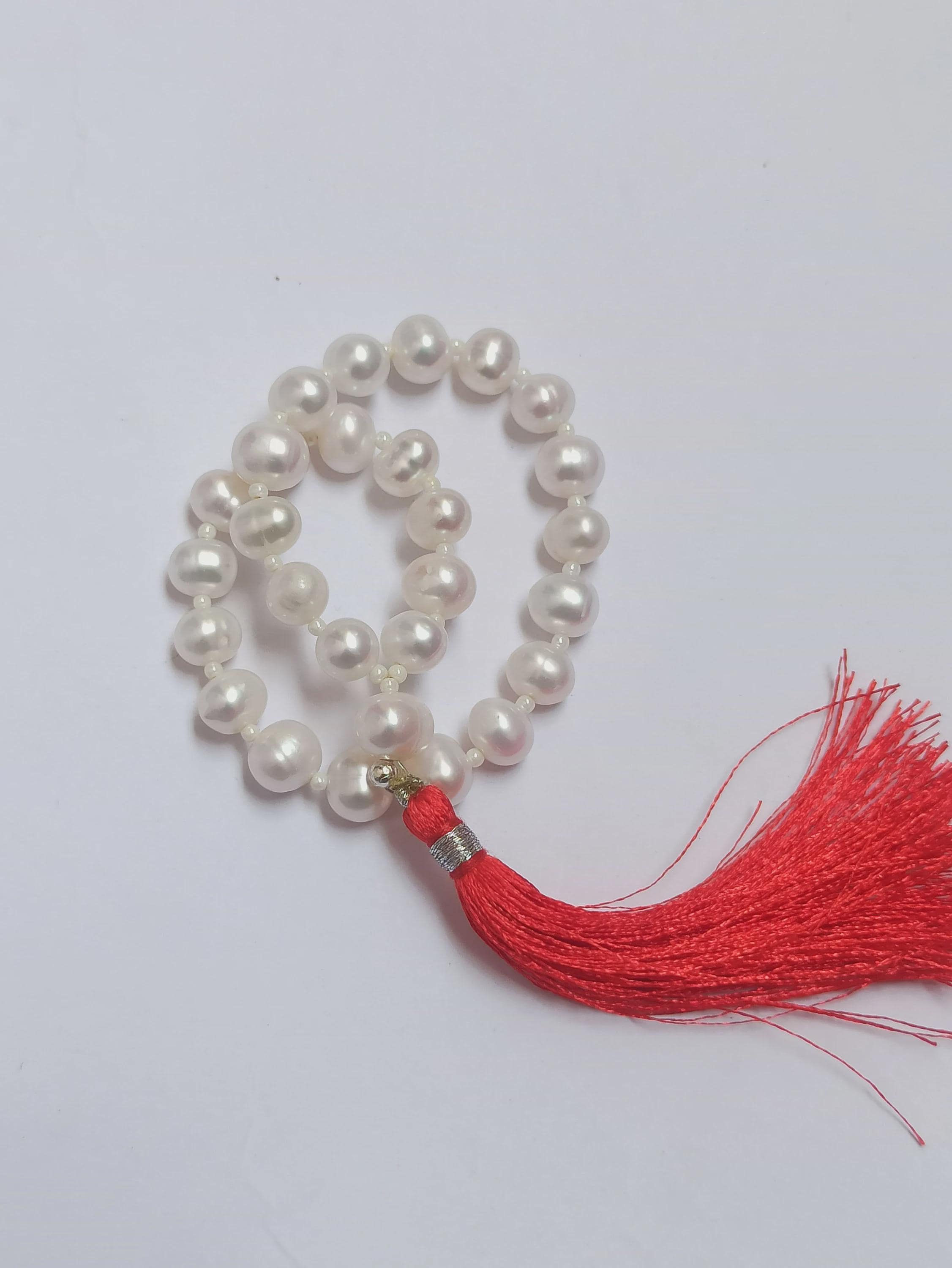 Freshwater Pearl Japa Mala: Handmade 108 Bead Meditation Necklace - image 5