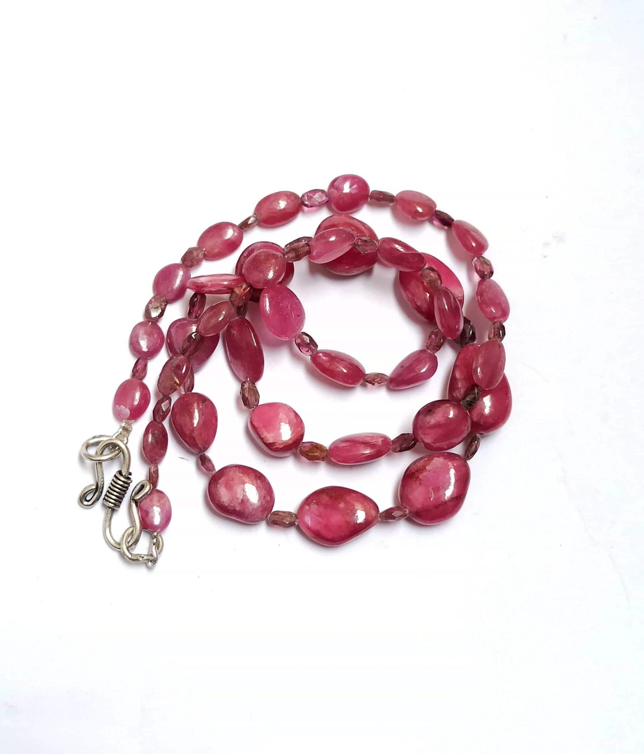 Natural Ruby Necklace, 203 Carat Tumbled Ruby Beads, 20" Gemstone Jewelry - image 4