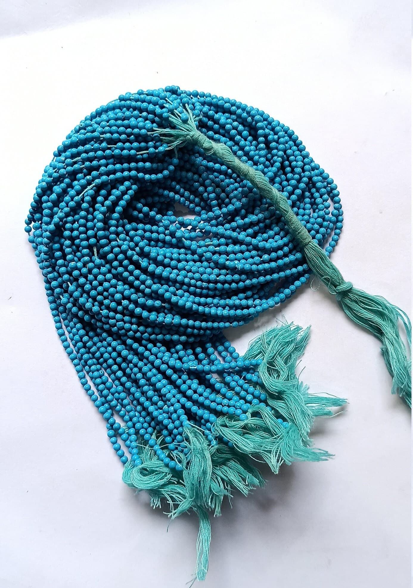 Blue Turquoise Round Beads – Highly Polished Gemstone for Jewelry Making
