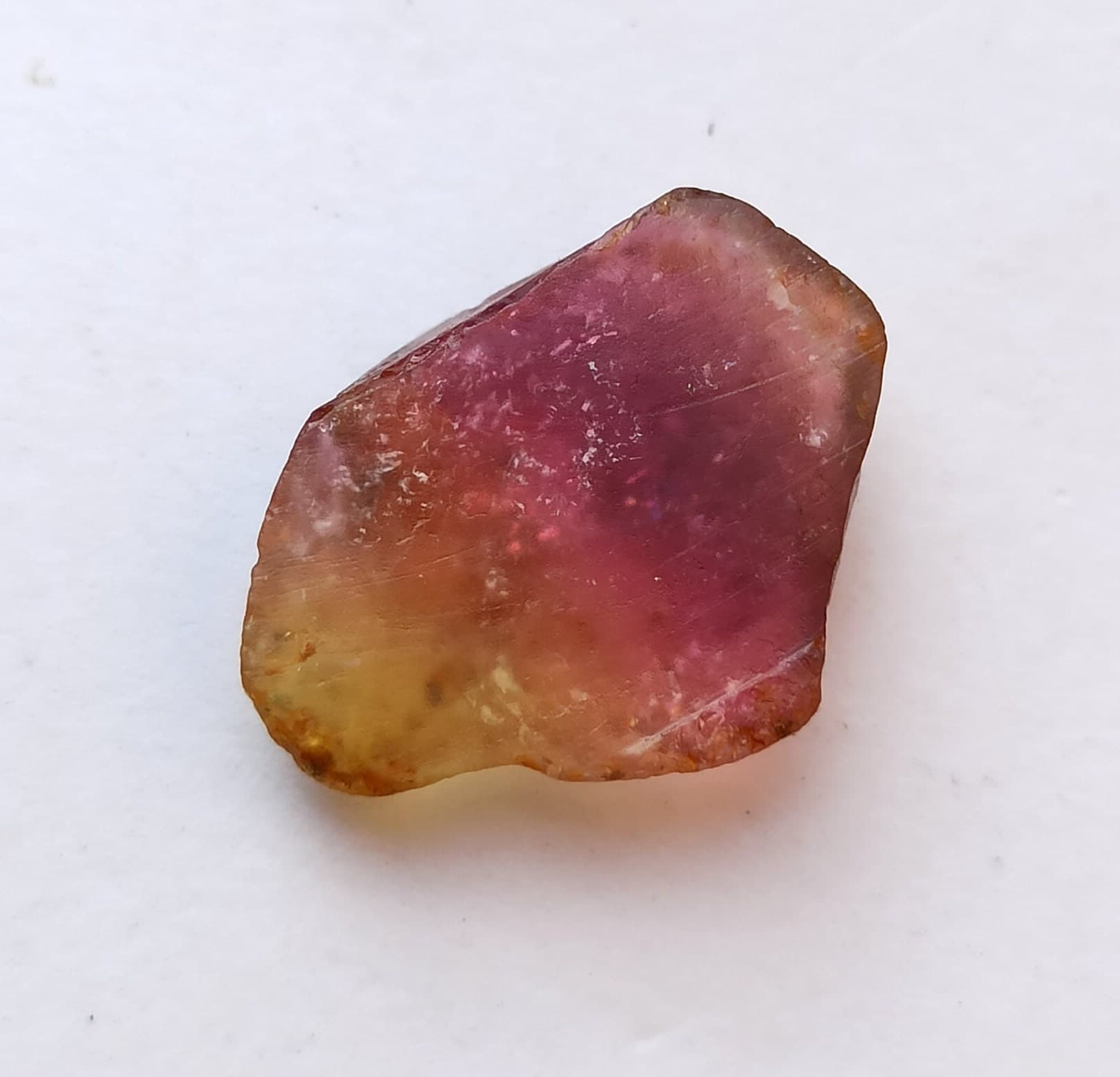 10 Ct Raw Watermelon Tourmaline Natural Bi-Color Healing Rough Crystal - image 4