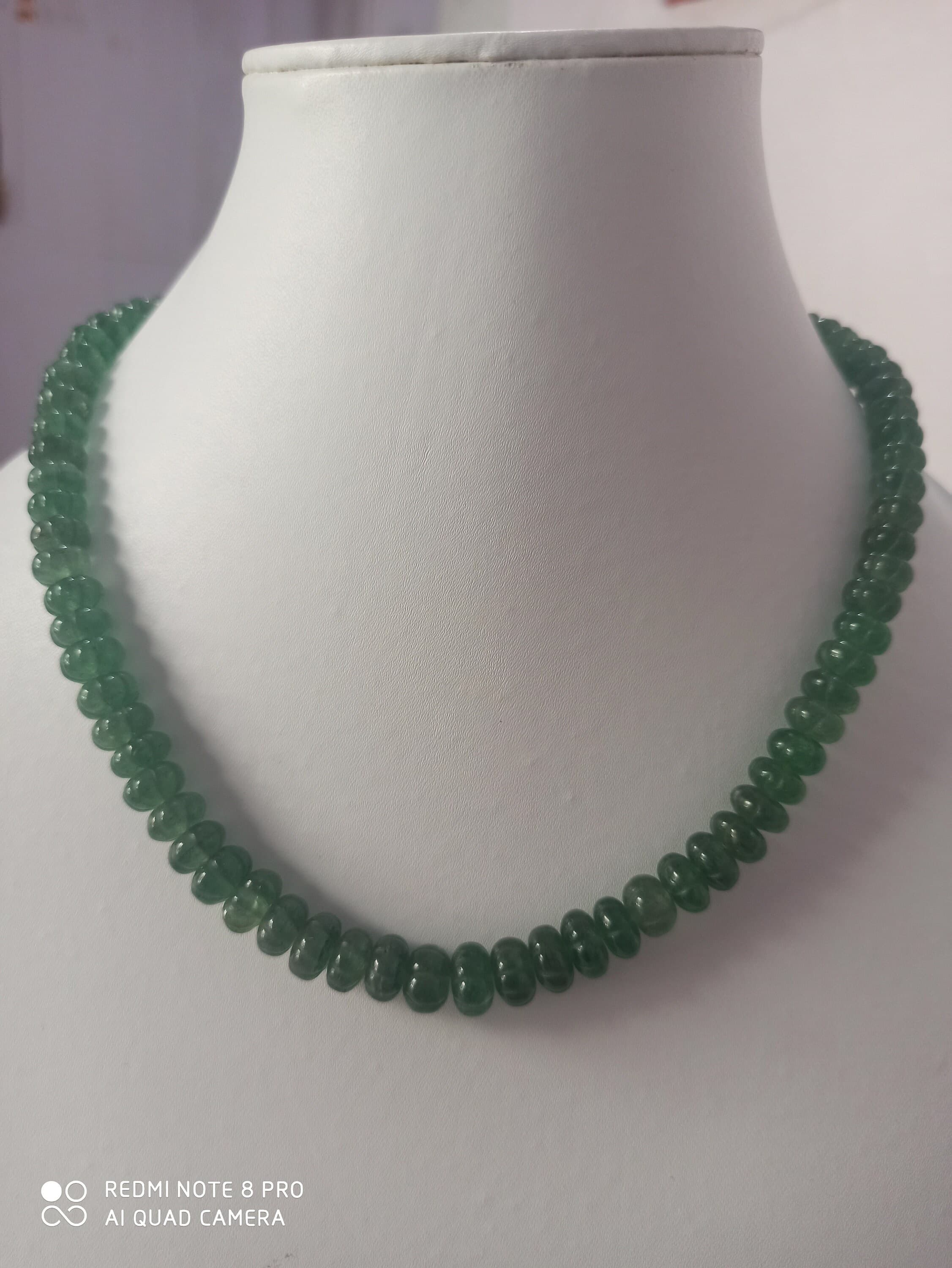 Natural Green Strawberry Emerald Pumpkin AAA Fine Quality Pumpkin 6-10mm Beads Healing Gemstone Necklace - image 4