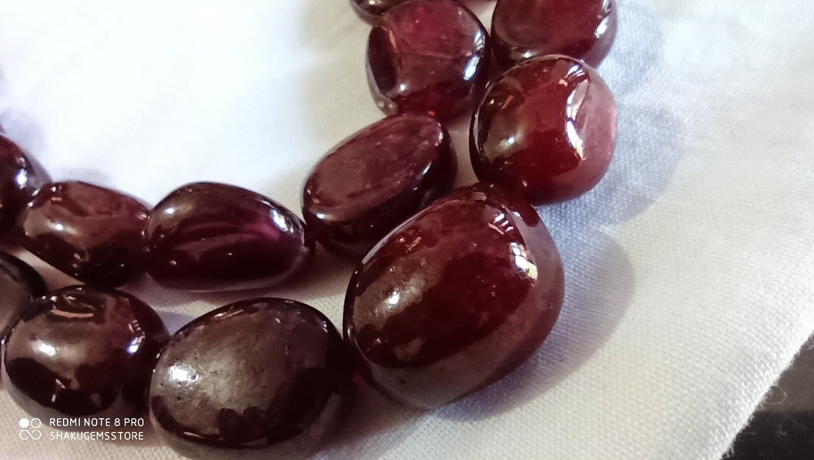 24″ Natural Ruby AAA Fine Quality Smooth Tumbled Ruby Gemstone Healing Necklace - image 5