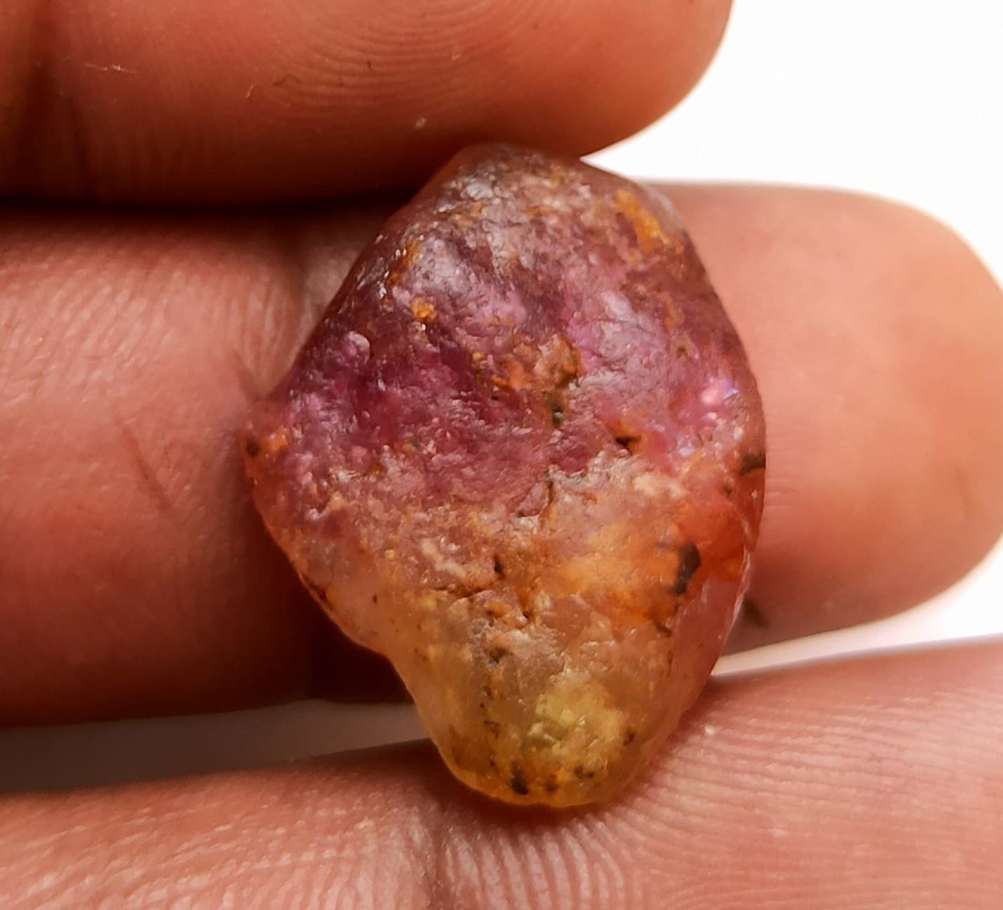 10 Ct Raw Watermelon Tourmaline Natural Bi-Color Healing Rough Crystal - image 5