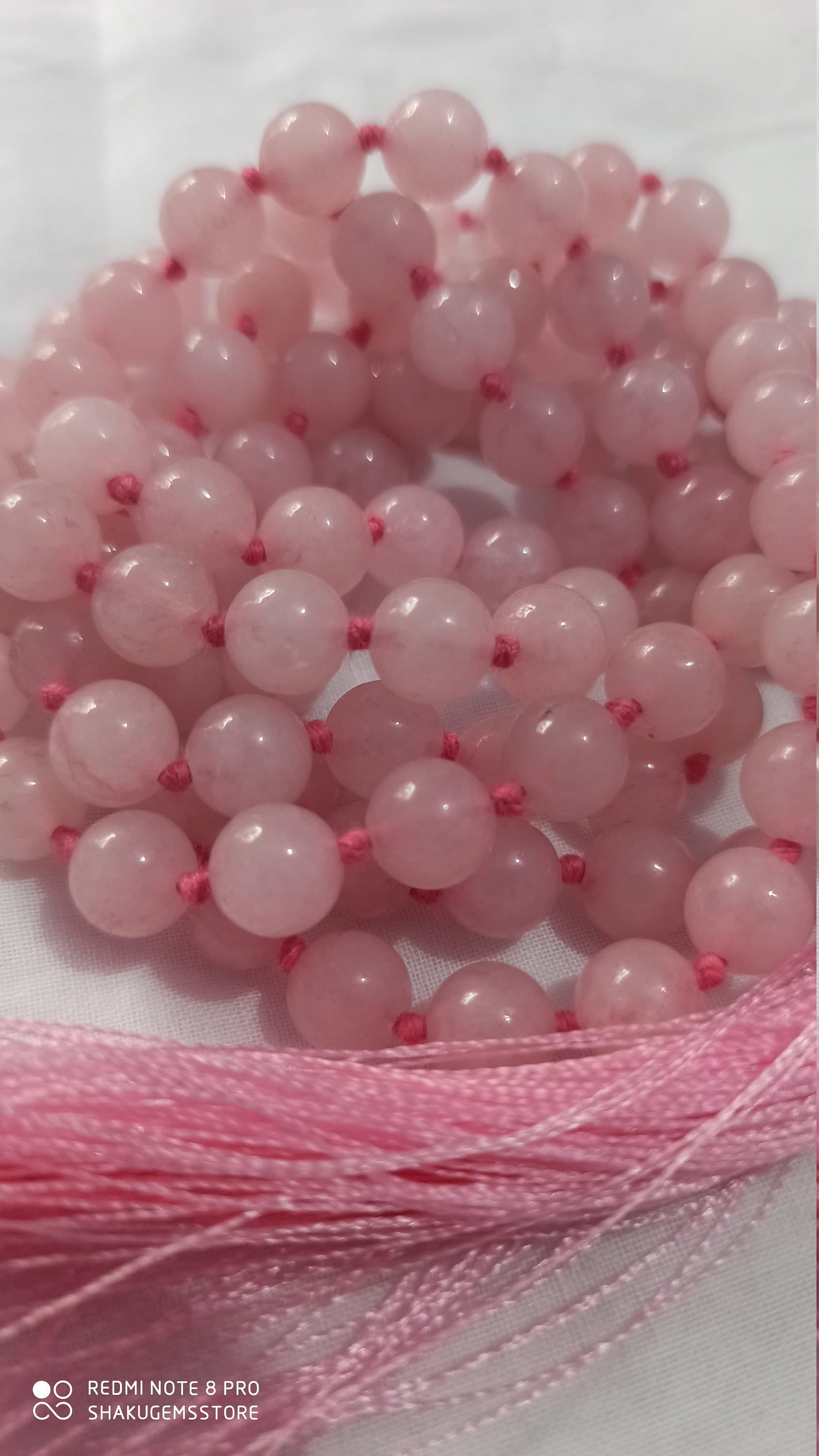 Natural Gemstone Prayer Beads Japa Mala Tasbih 108 Beads for Meditation & Mantra - image 3
