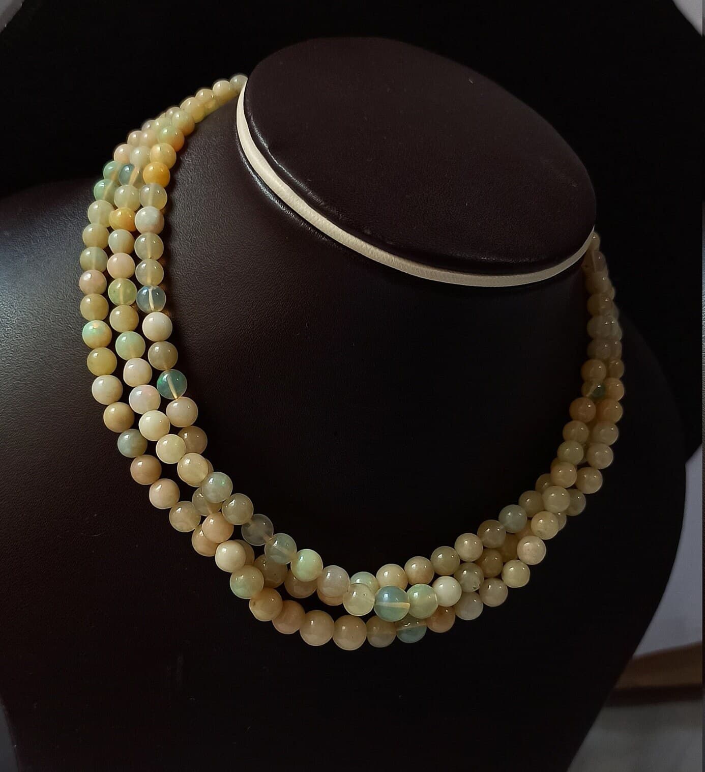 Natural Ethiopian Opal Round Beads, Highly Polished Jewelry Making String - image 5