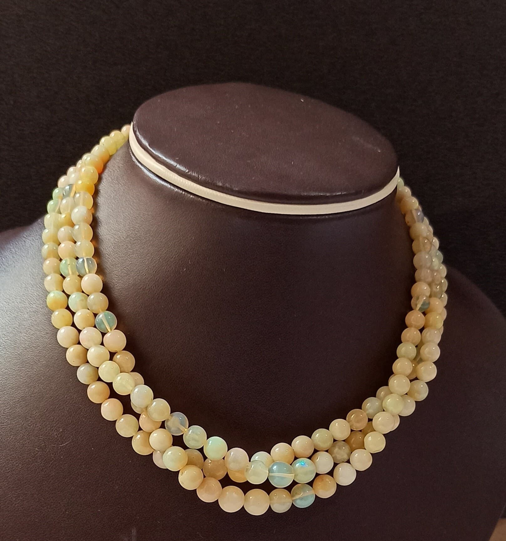 Natural Ethiopian Opal Round Beads, Highly Polished Jewelry Making String - image 4