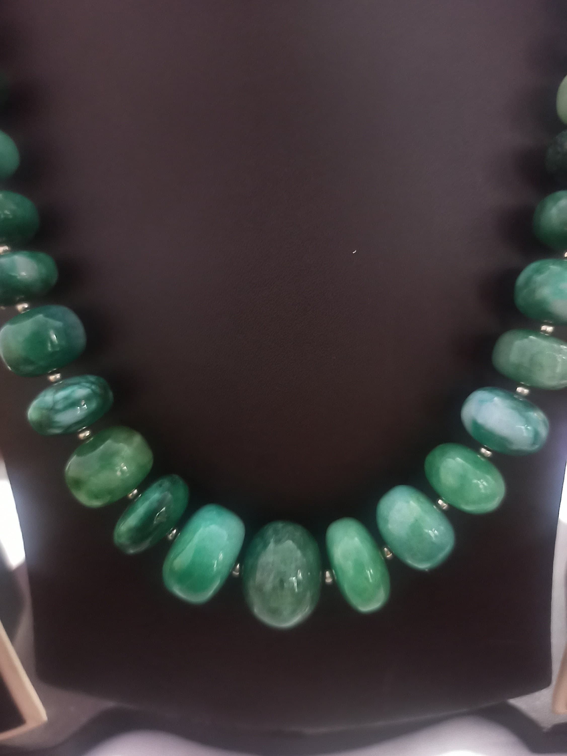 Sakota Emerald Rondelle Bead Necklace: 660 Carat AAA Gemstone Jewelry - image 5