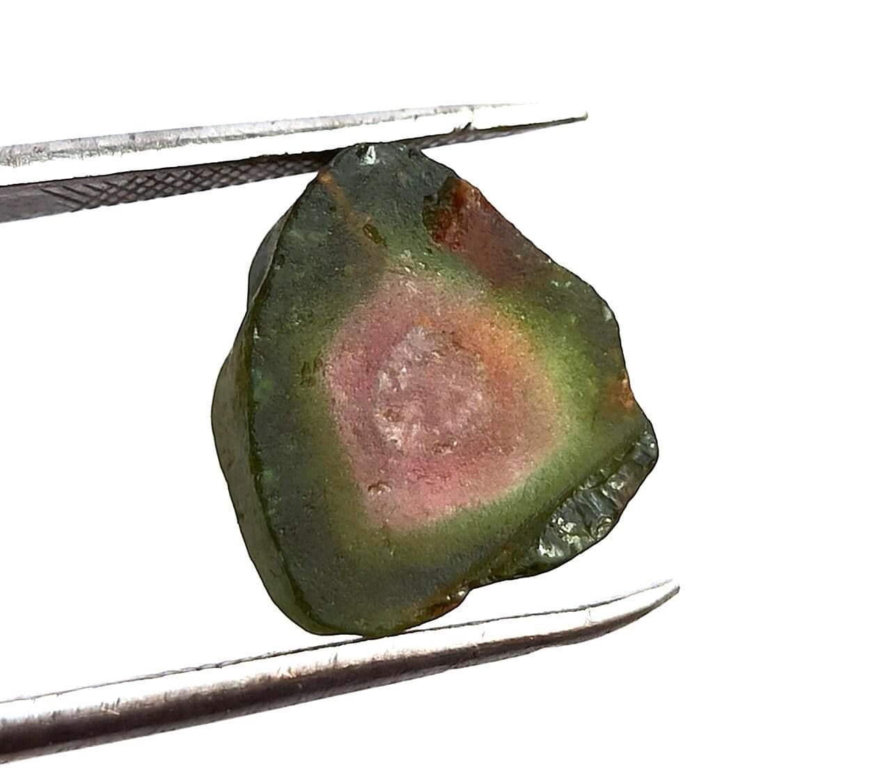 Raw Watermelon Tourmaline Stone 6 Carat Rough Crystal Chakra Healing Gemstone
