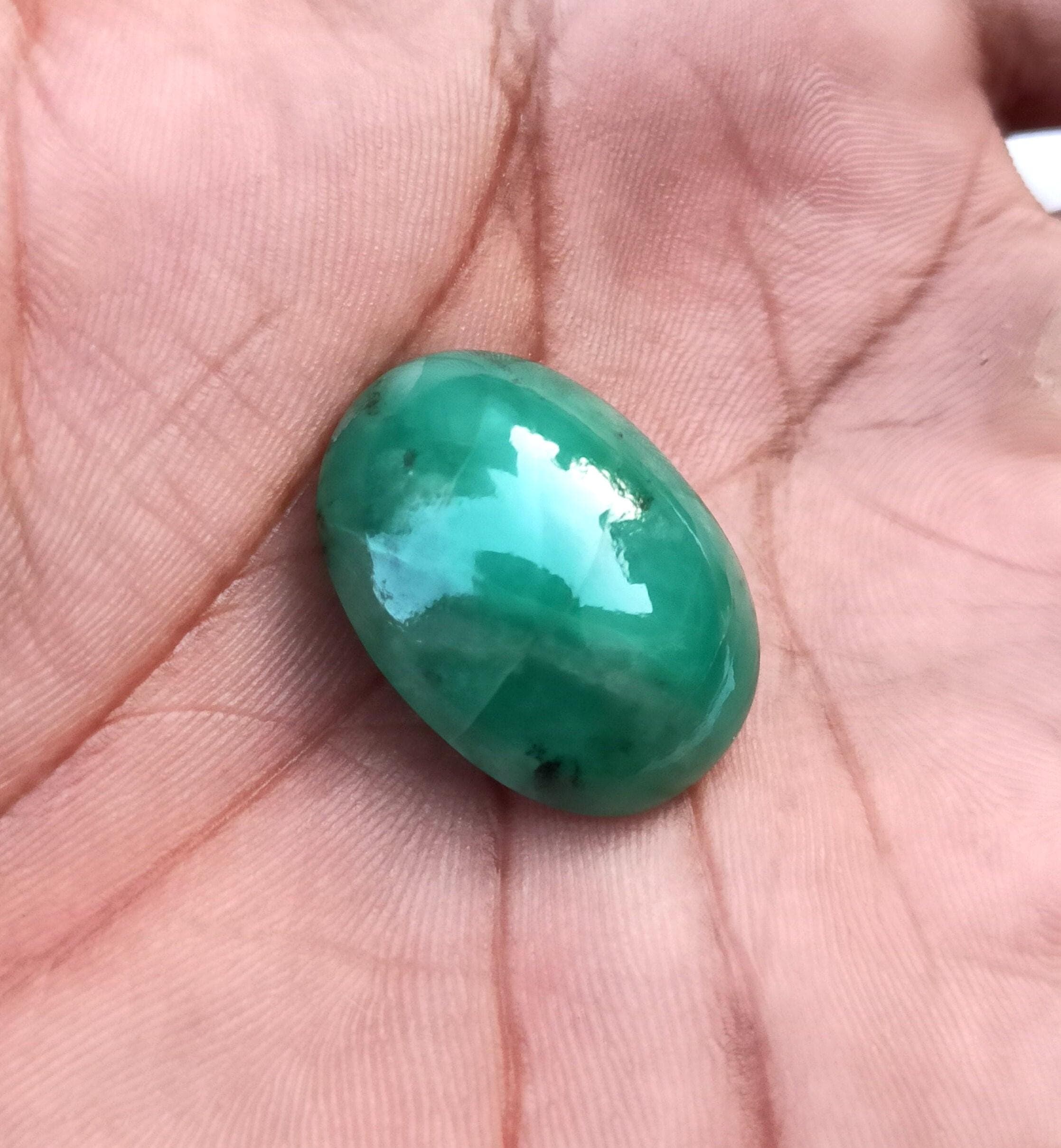 Zambia Emerald Cabochon: 36.40 Carat AAA Oval Gemstone - image 3