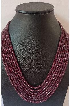 Natural Ruby Necklace 16" Handmade Polished Rondelle Beads Fine Gemstone Jewelry for Women - image 3