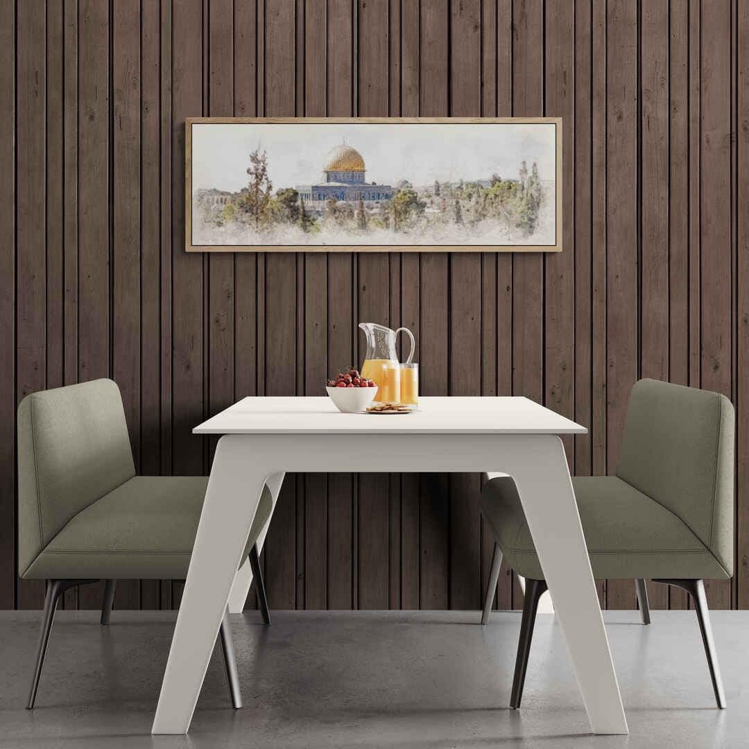 Limited Edition Palestine Wall Art: Qubbat Sakhra Mosque amid olive and cypress trees - image 5
