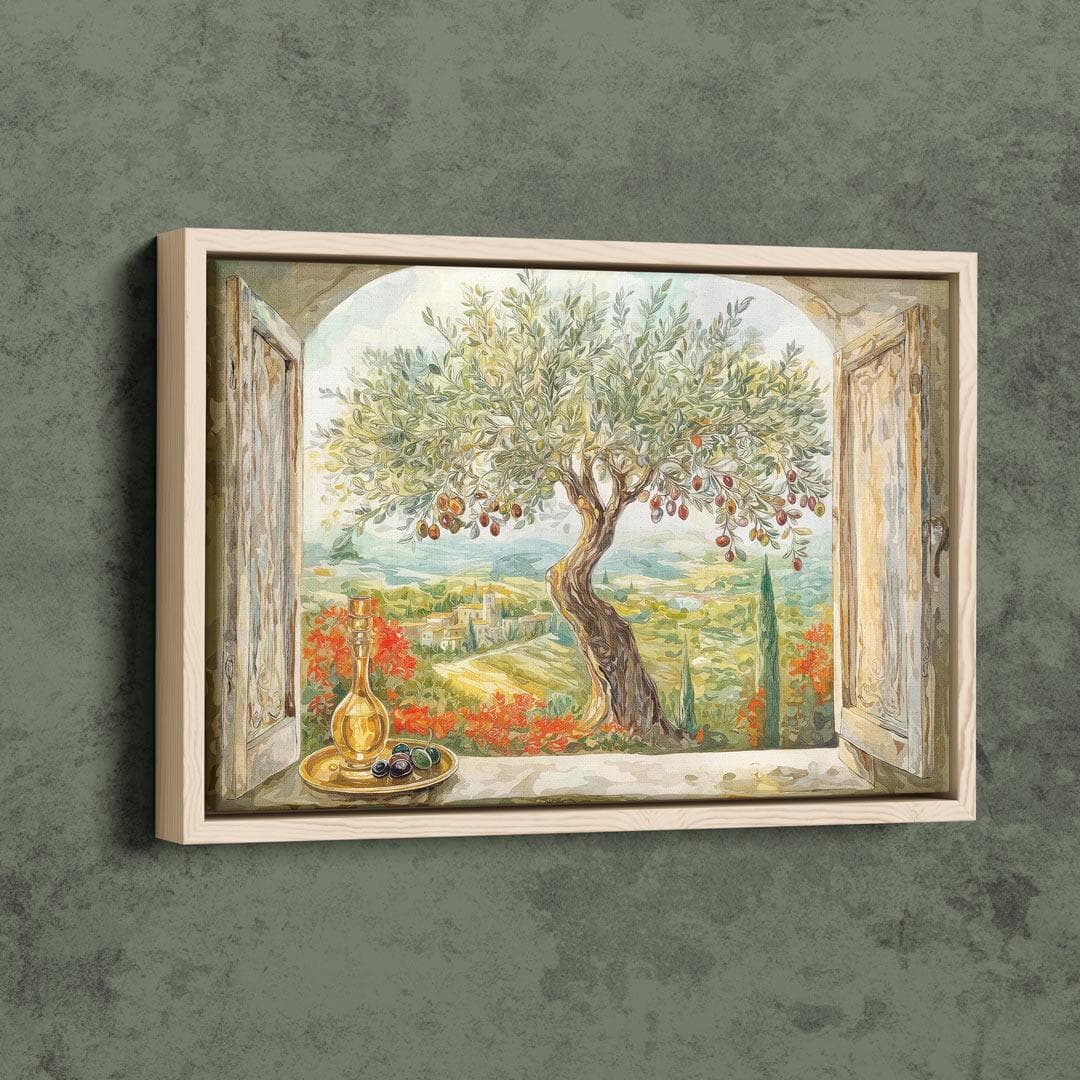 Blessed Palestinian Olive Tree from Mount Olive | Framed Islamic Wall Art